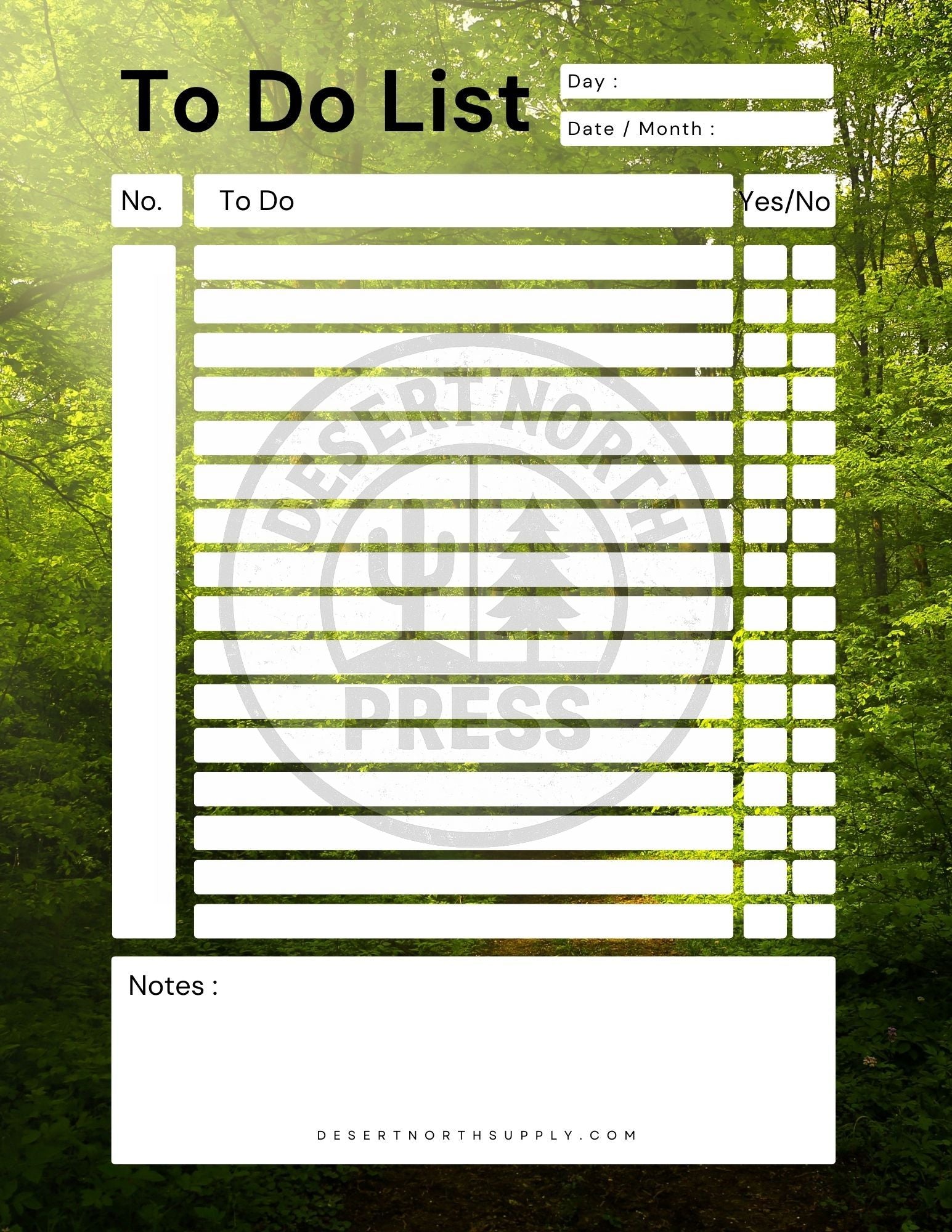 Printable To‑Do List Bundle (40 Pages) • 5 Aesthetic Styles • Goodnotes‑Ready Templates • Storms of Torment, Desert Sunset, Forest, Marble & Minimalist • Digital Download