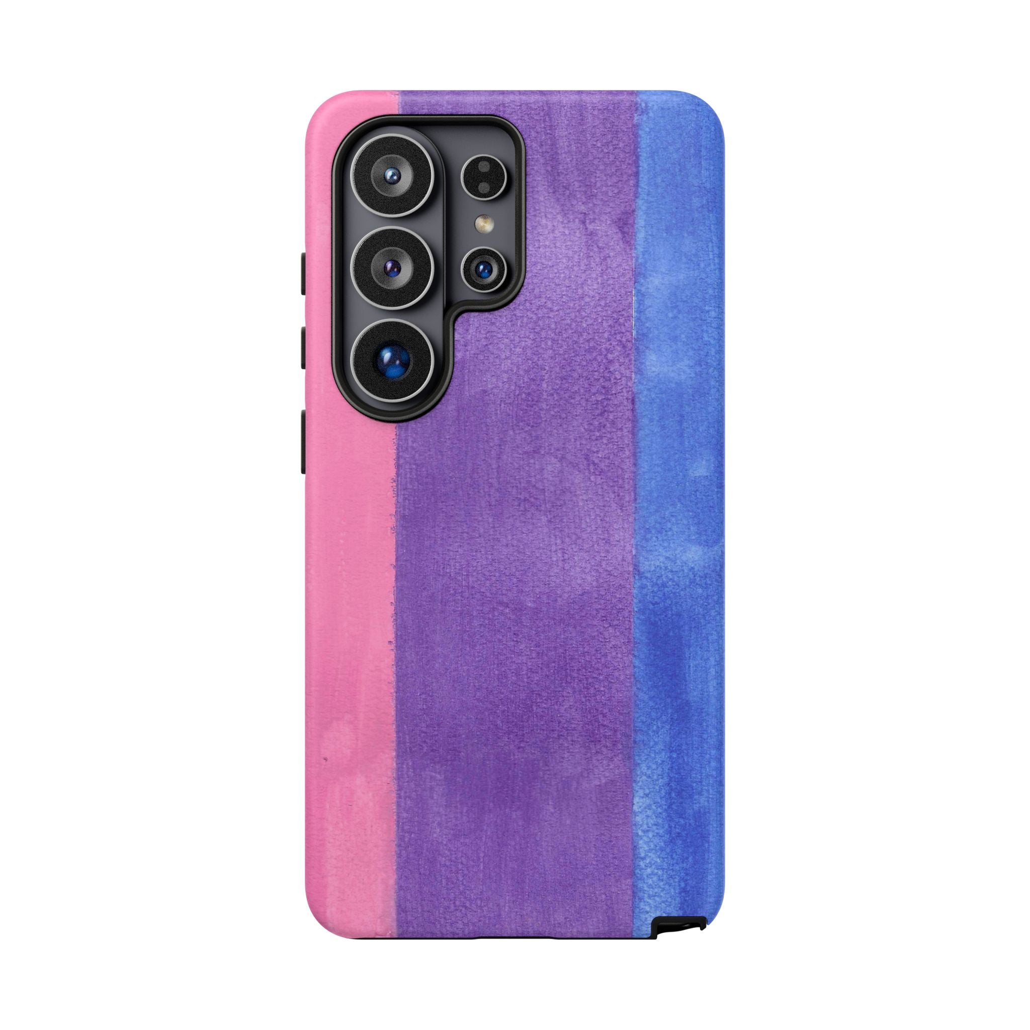 Watercolor Stripe Tough Phone Case — Pink Purple Blue Pride Protective Cover