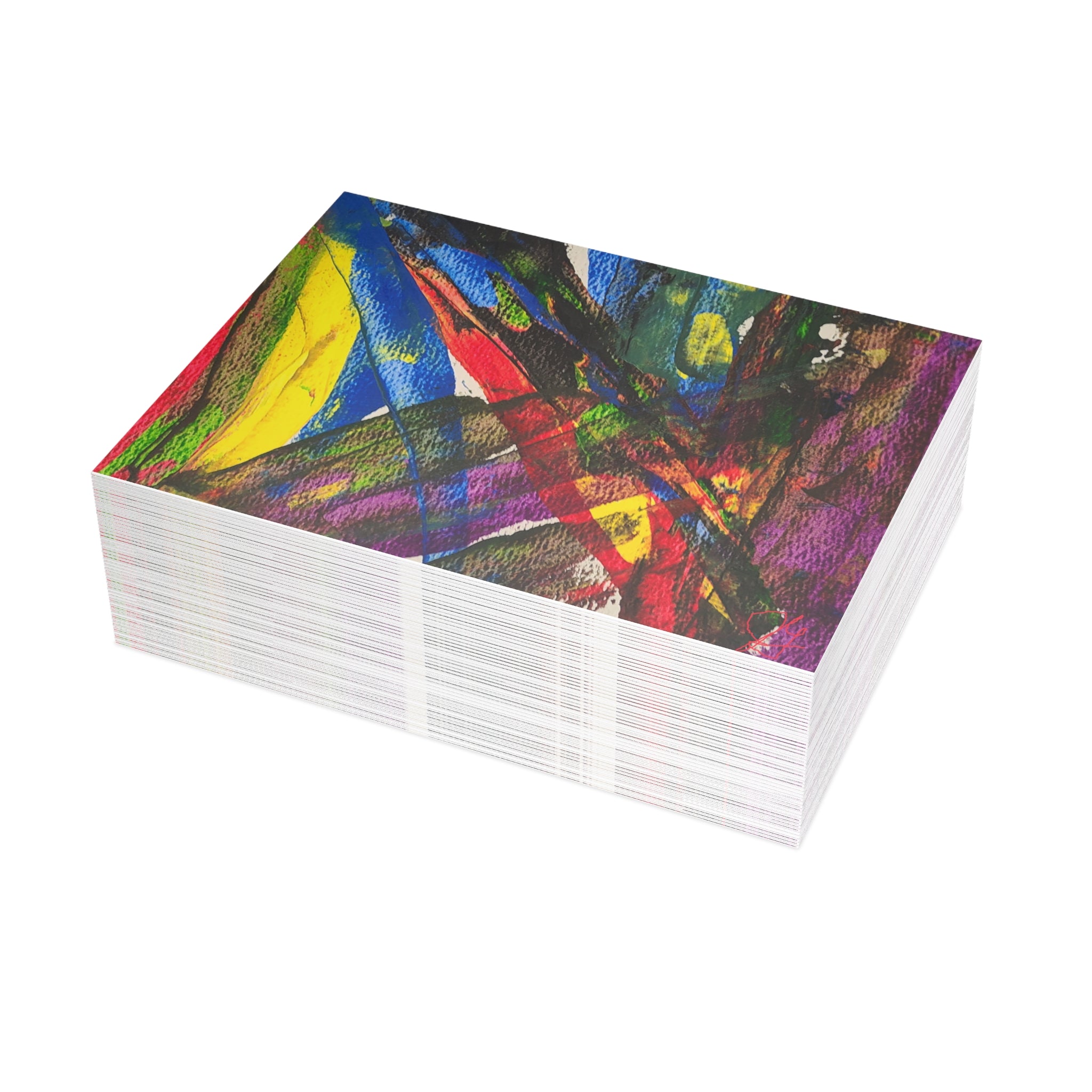 Chaotic Thought - PTSD Turmoil Watercolor Art - Abstract Watercolor Postcard Set (4x6 or 5x7)