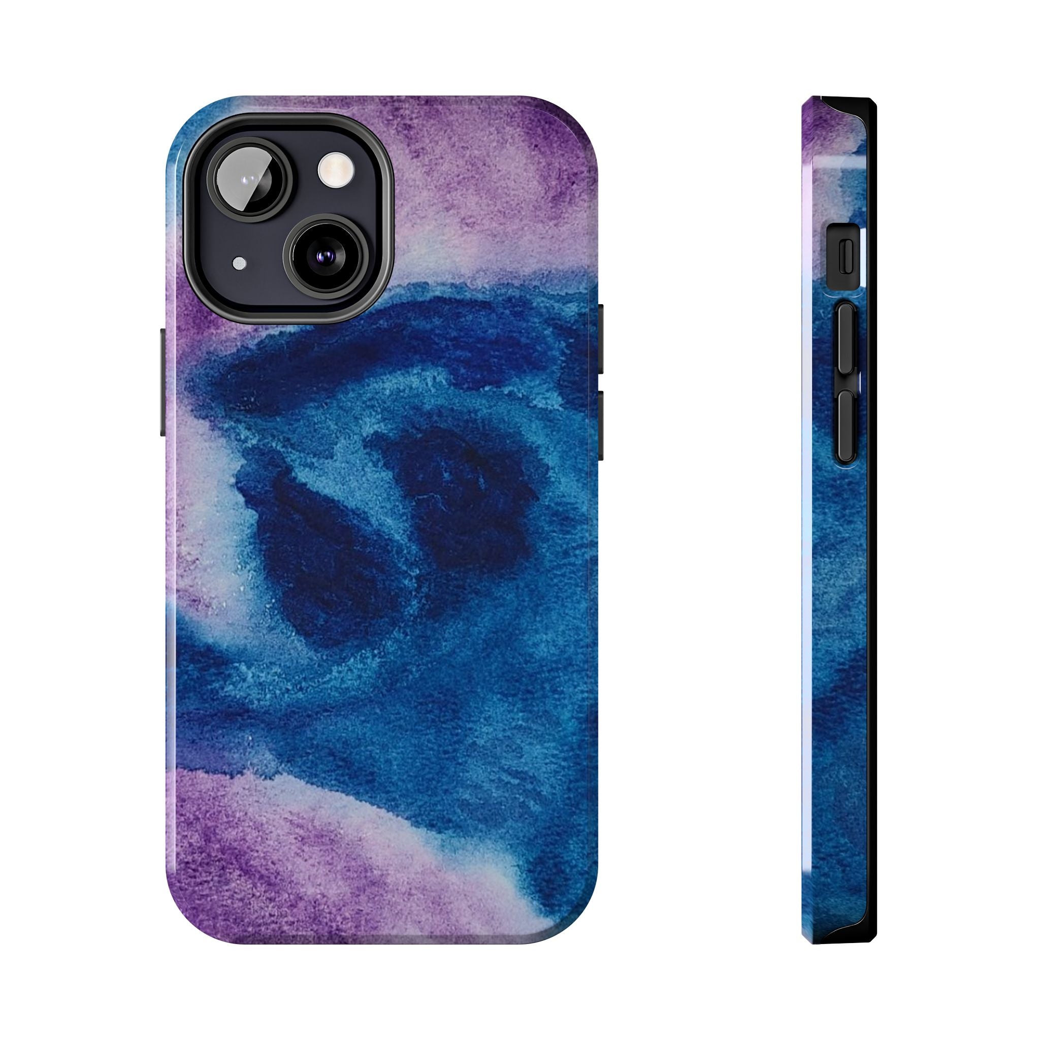 Purple Blue Abstract Phone Case | Geometric Swirl Pattern