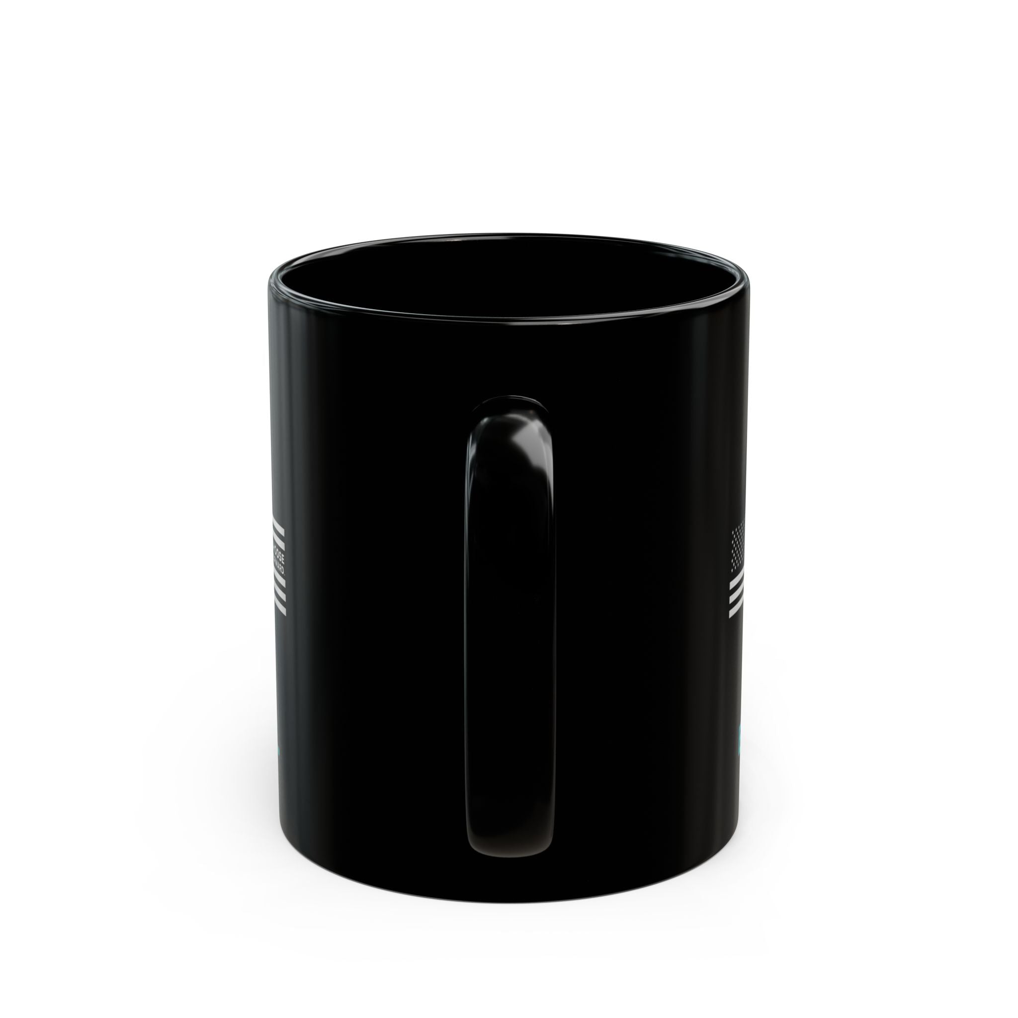 Choose Forward Black Mug — "Endure, Advance, Overcome"