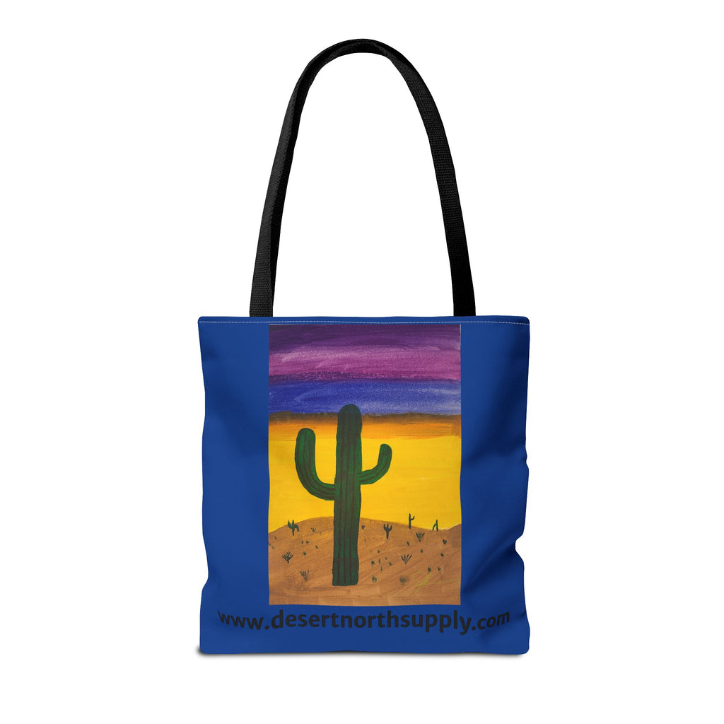 Desert Saguaro Cactus Canvas Tote Bag — "Alone" by John Ganger