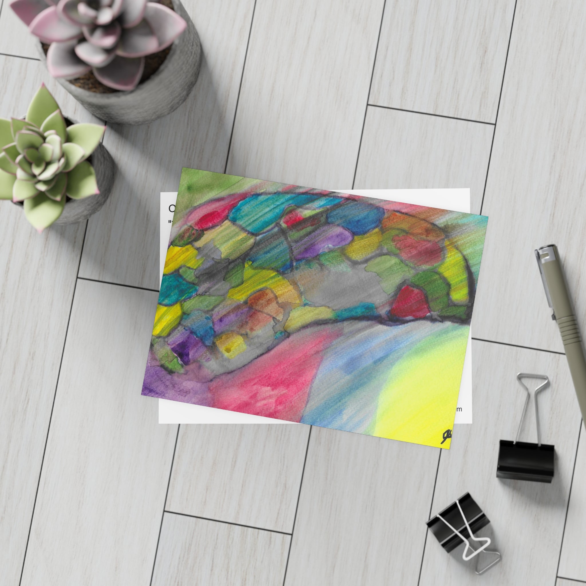 The Infection Spreads - Abstract Trauma Brain Watercolor Postcard Set (4x6 or 5x7)