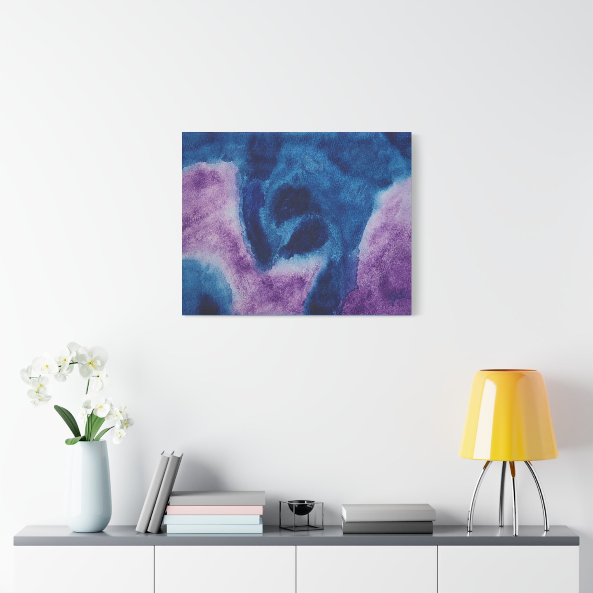 Matte Stretched 1.25" Canvas Wall Art – "Storms of Torment" Original watercolor by John Ganger