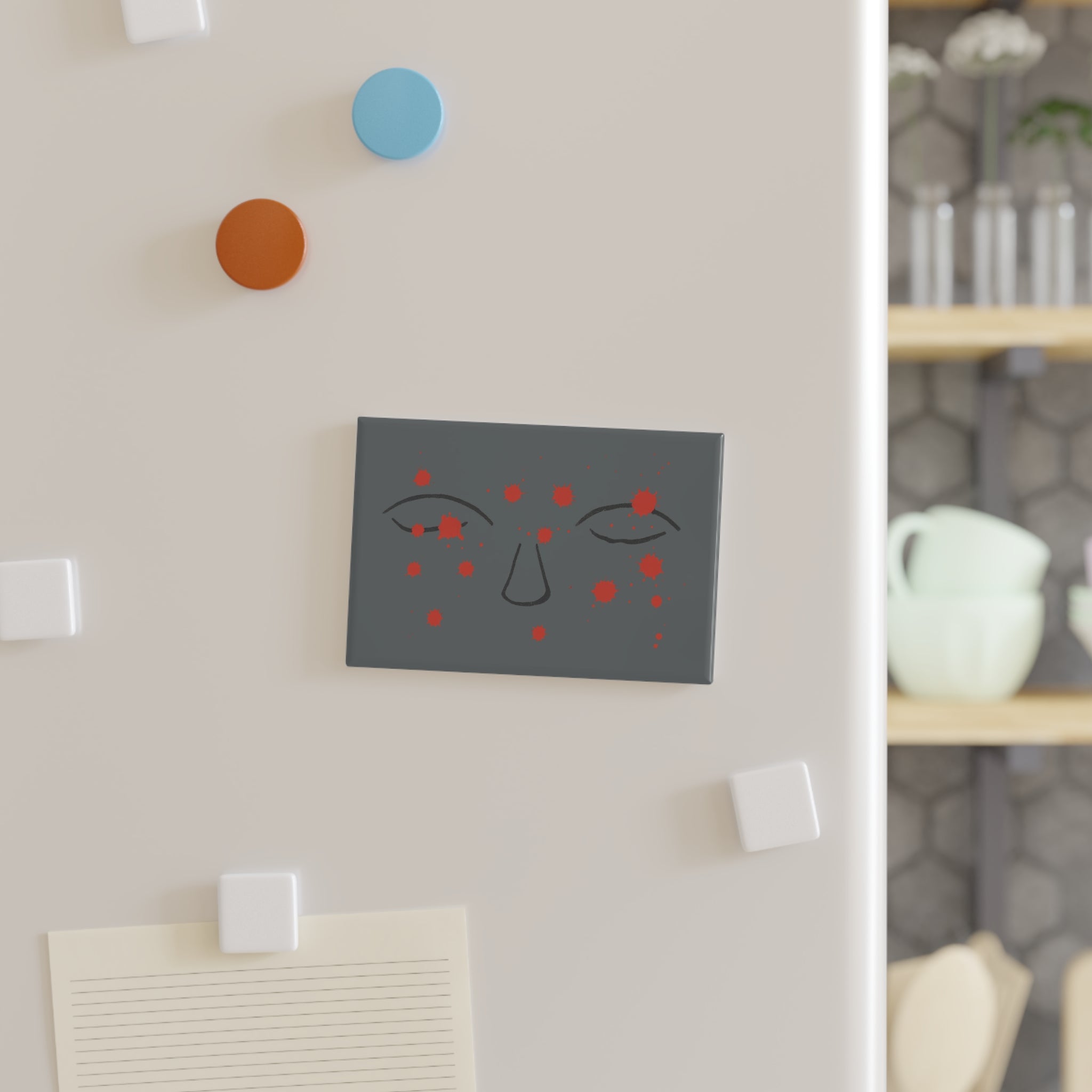 Thoughts Rectangle Magnet - Minimalist Trauma-Inspired Products