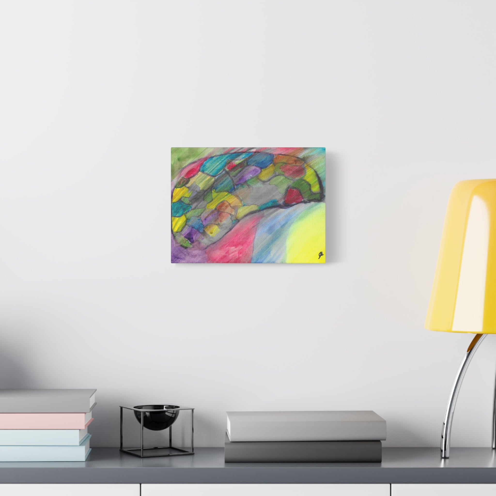 The Infection Spreads - Abstract Trauma Brain Watercolor - Canvas Wall Art