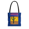 Desert Saguaro Cactus Canvas Tote Bag — "Alone" by John Ganger