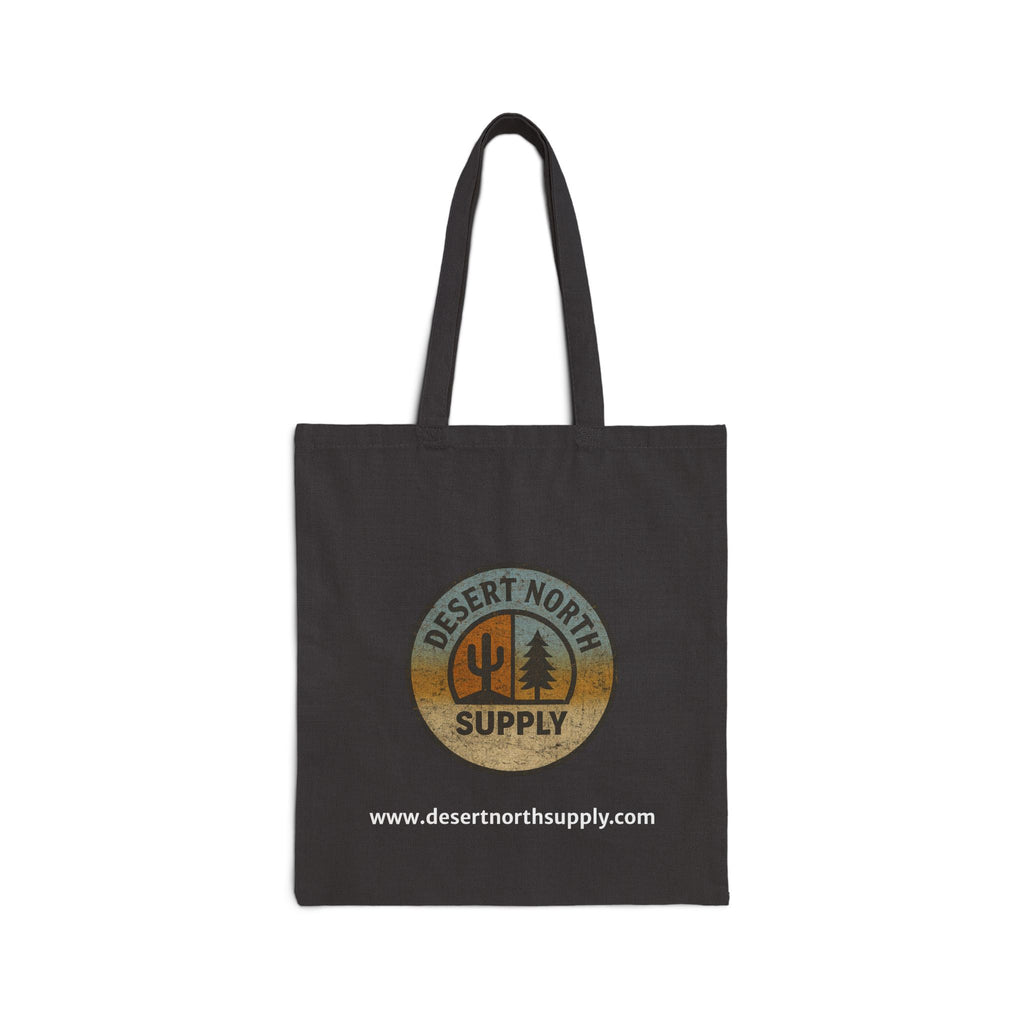 Desert North Supply Canvas Tote Bag - Rustic Outdoor Logo Grocery Shopper