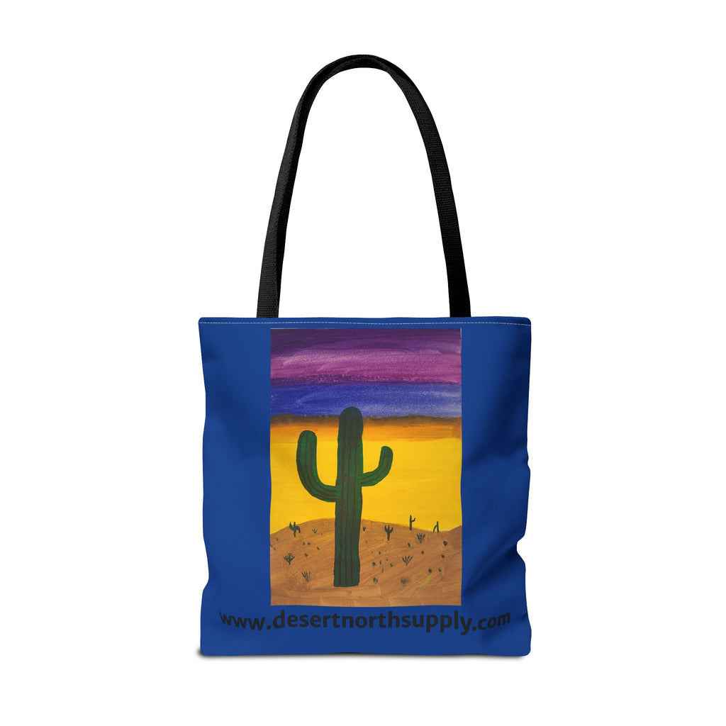 Desert Saguaro Cactus Canvas Tote Bag — "Alone" by John Ganger