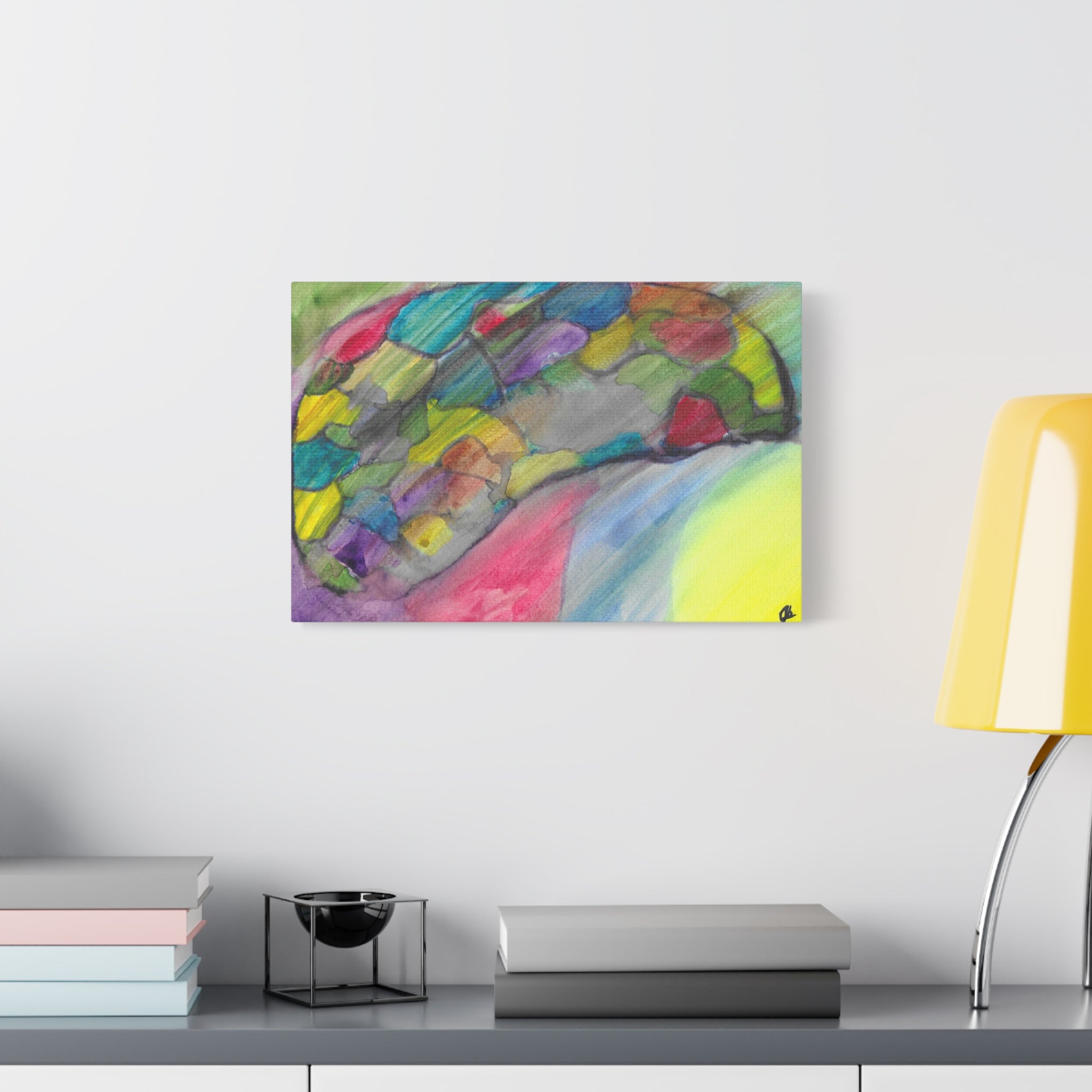The Infection Spreads - Abstract Trauma Brain Watercolor - Canvas Wall Art