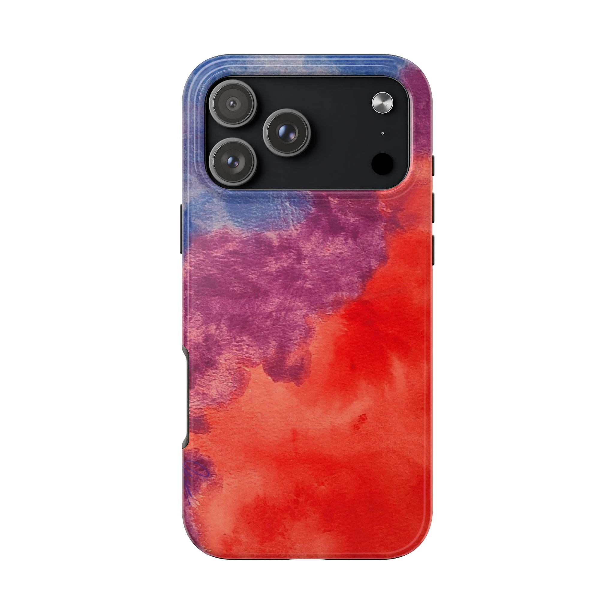 Red Purple Blue Abstract Phone Case | Colorful Geometric Art