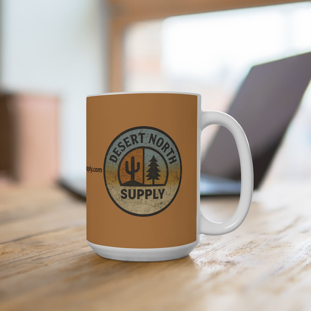 Desert North Supply Sand 15oz Mug — Vintage Outdoor Camping Coffee Cup