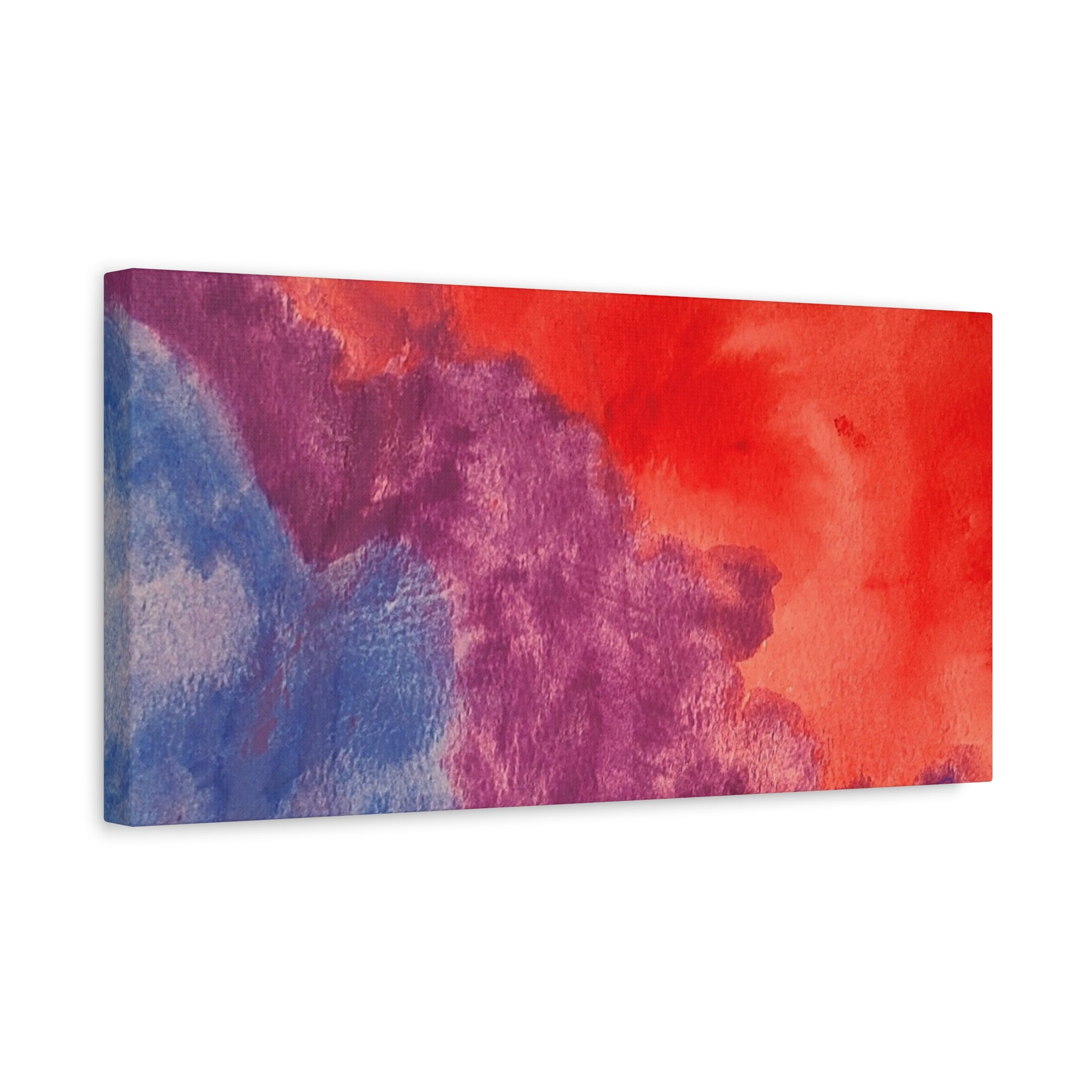 Abstract Watercolor Canvas Print - "The Line Between" Original Art by John Ganger - Matte Stretched Wall Art