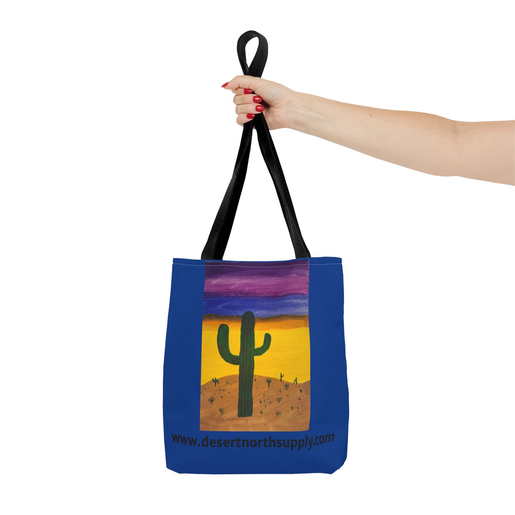 Desert Saguaro Cactus Canvas Tote Bag — "Alone" by John Ganger