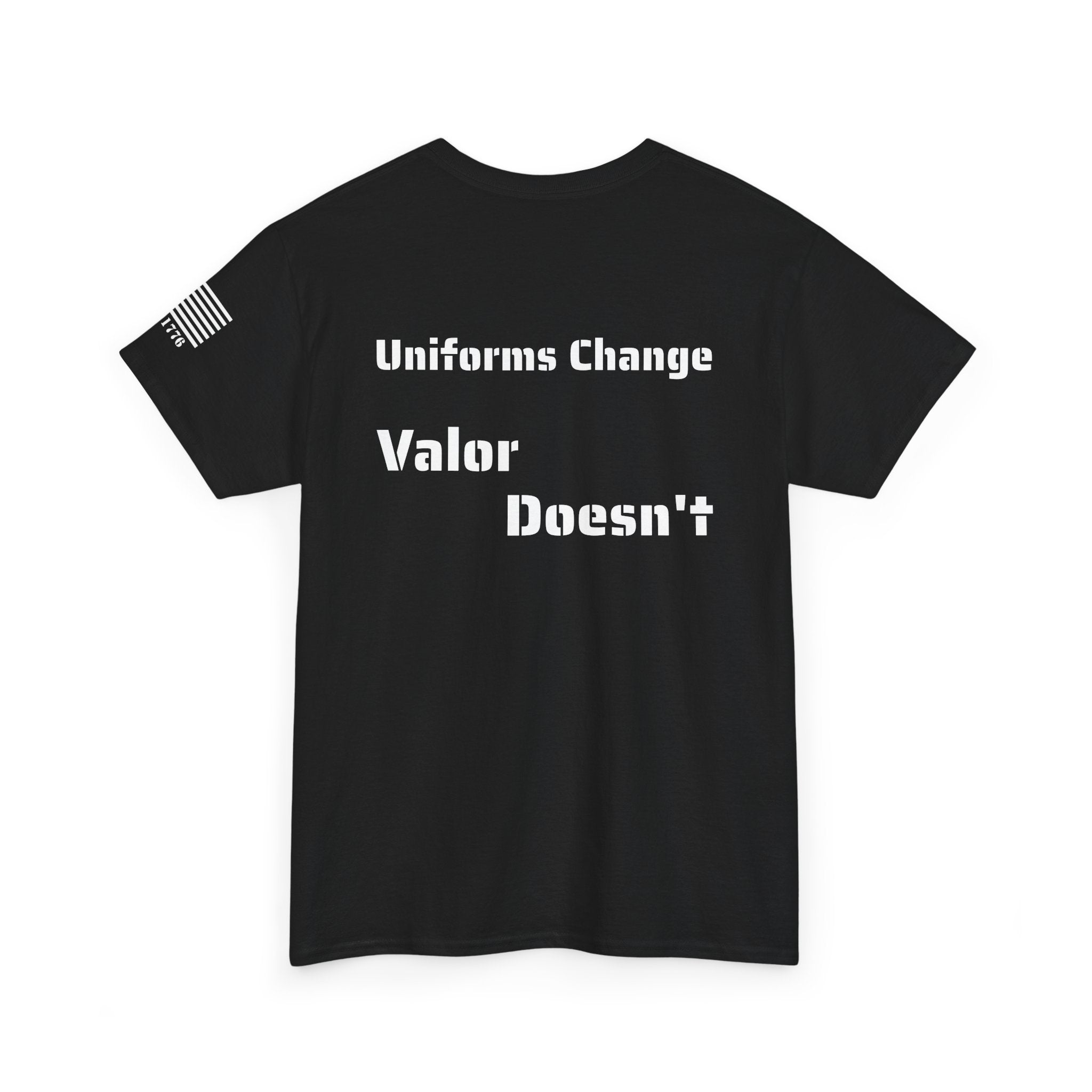 250 Years USA Split Era Military Tee — Revolutionary Soldier & Modern Operator (Huzza to Oorah)