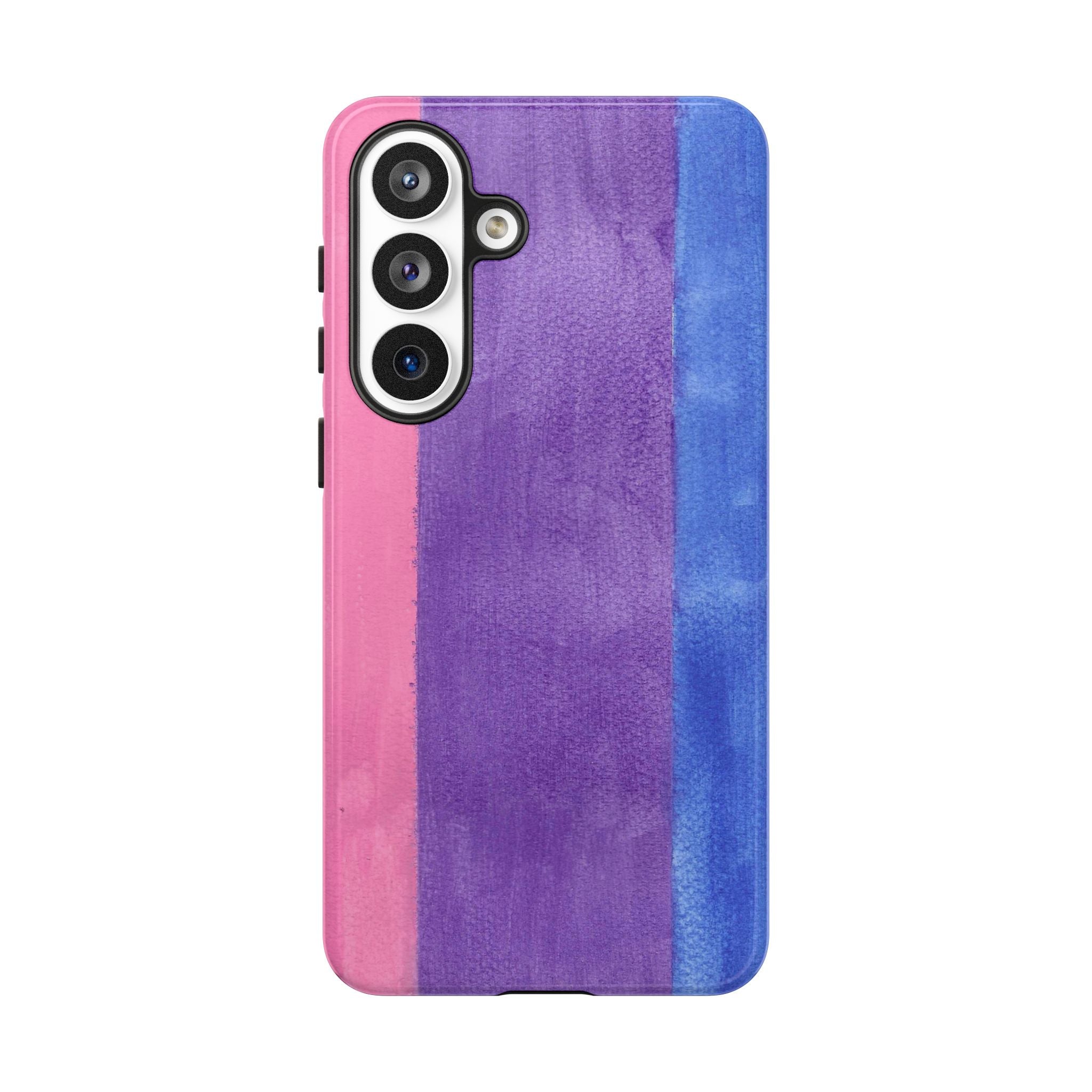 Watercolor Stripe Tough Phone Case — Pink Purple Blue Pride Protective Cover