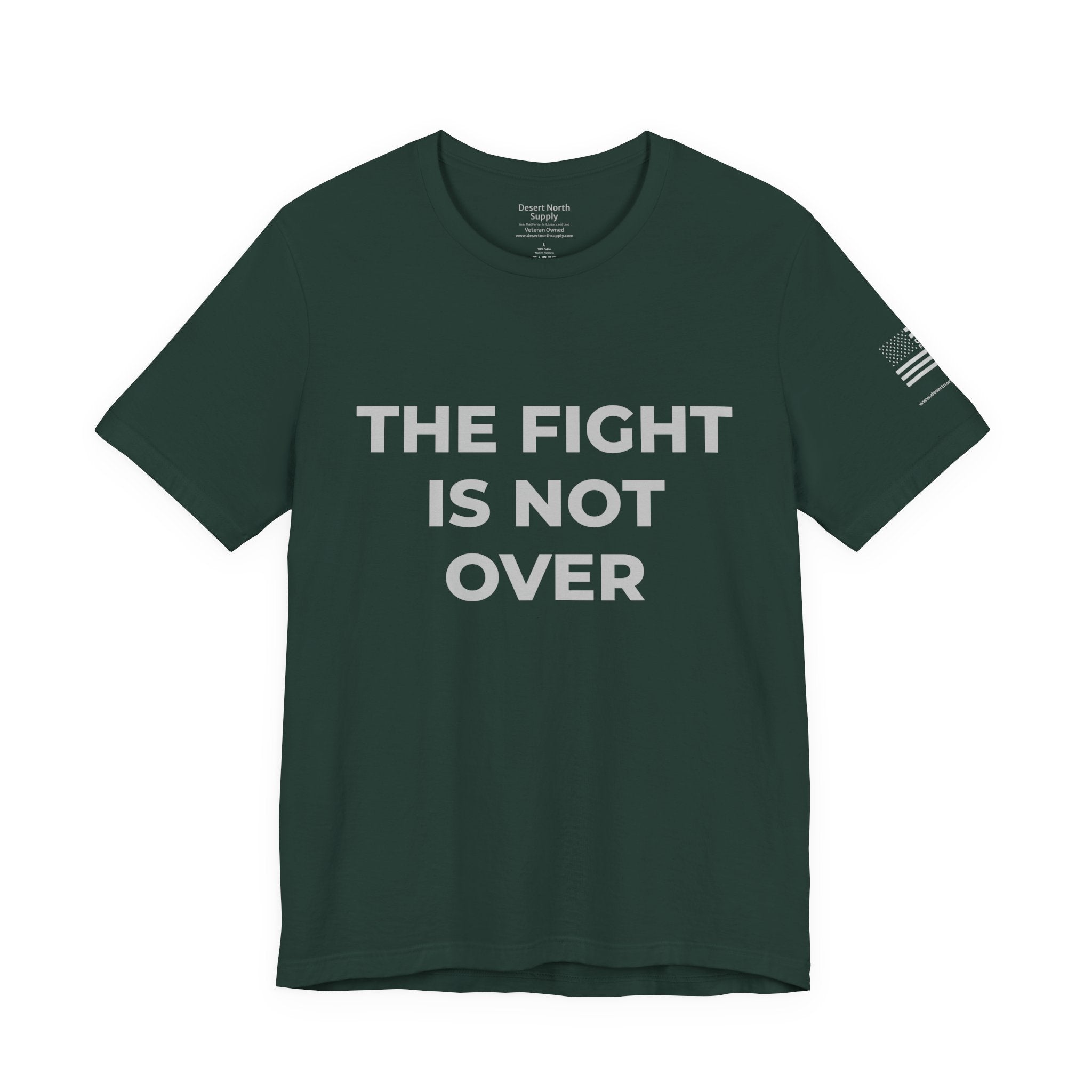 The Fight Is Not Over Shield Edition - Motivational Tee Choose Forward