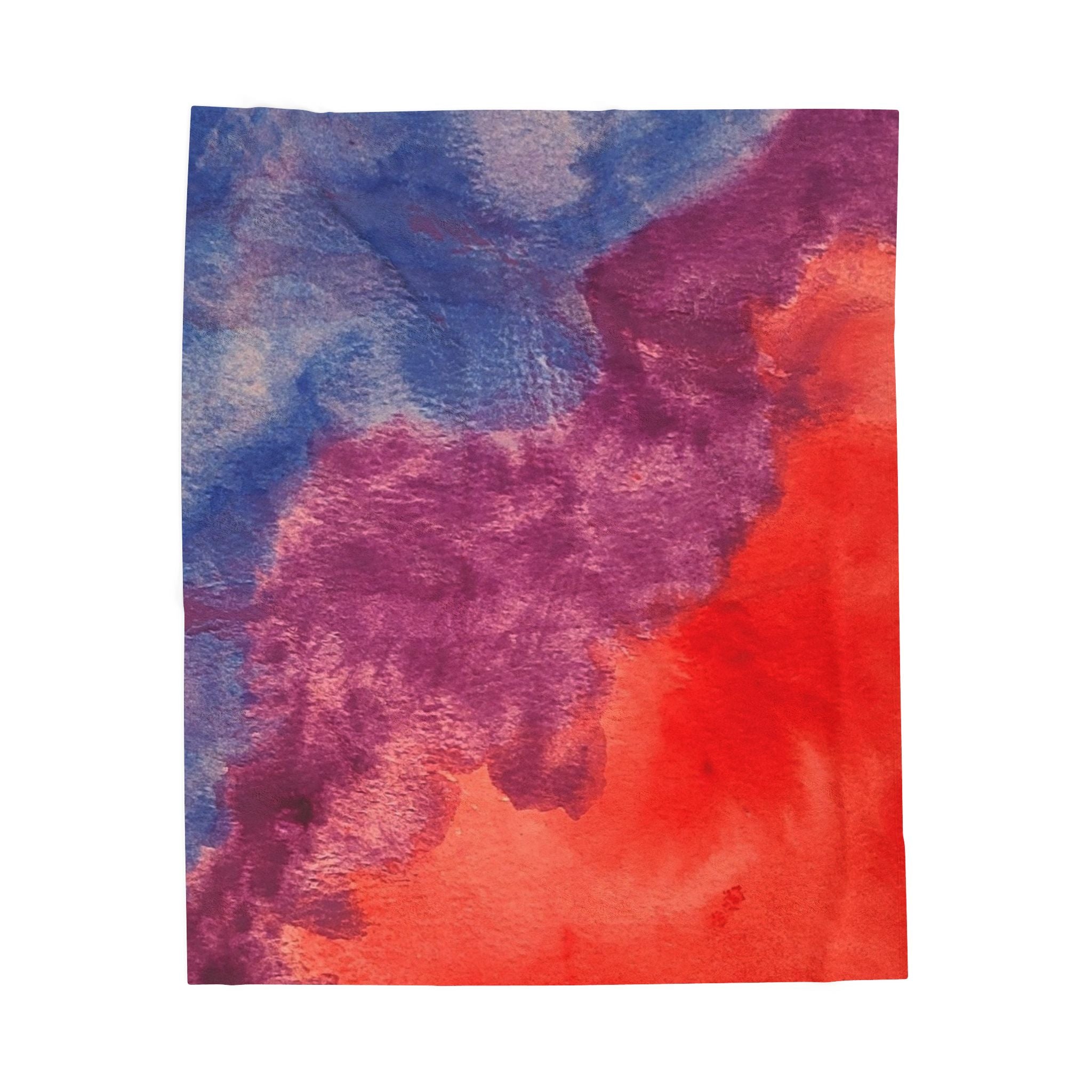 Velveteen Plush Blanket - "The Line Between" Watercolor, Original John Ganger Art