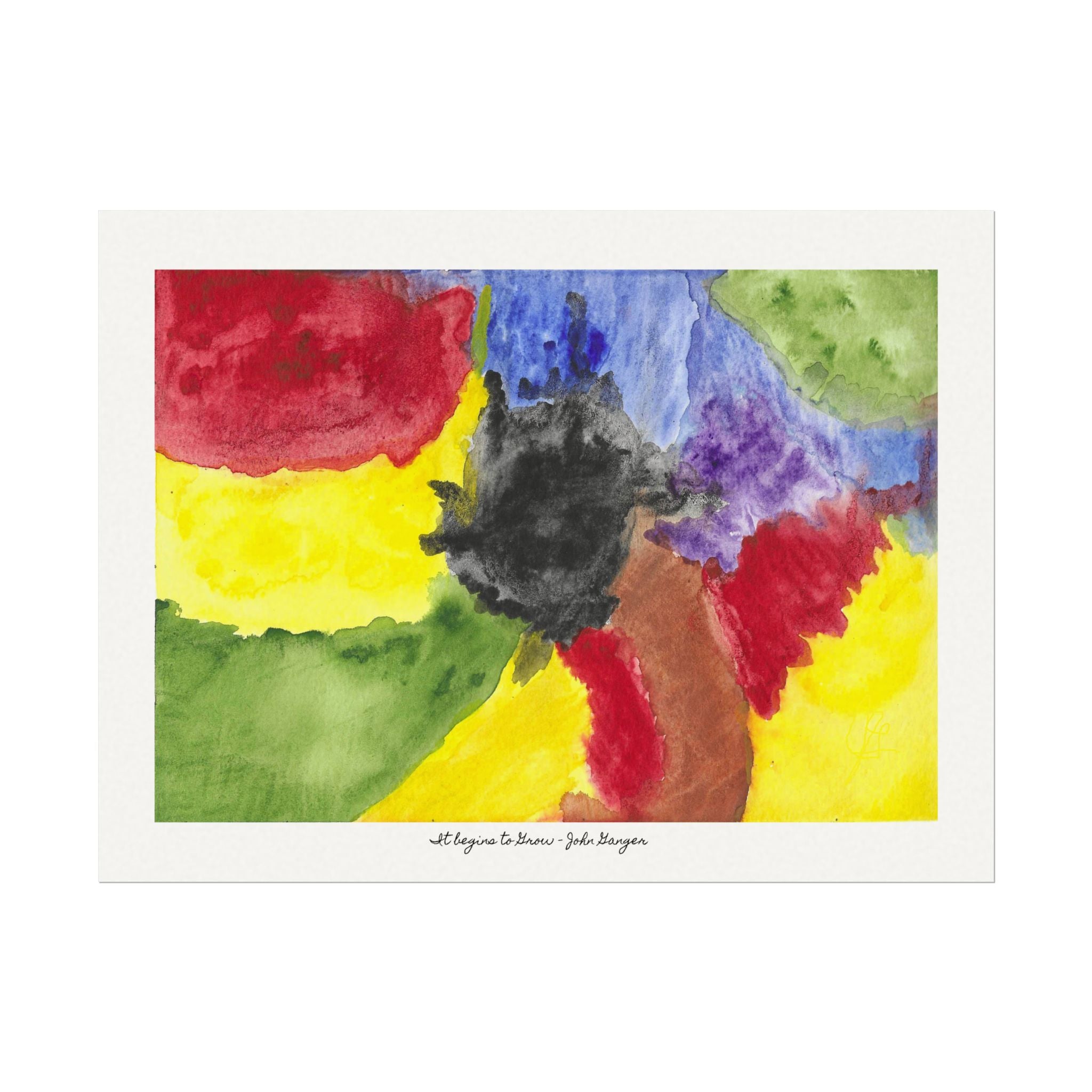 It Begins to Grow - The First Invasion - Watercolor Texture Art Print by John Ganger