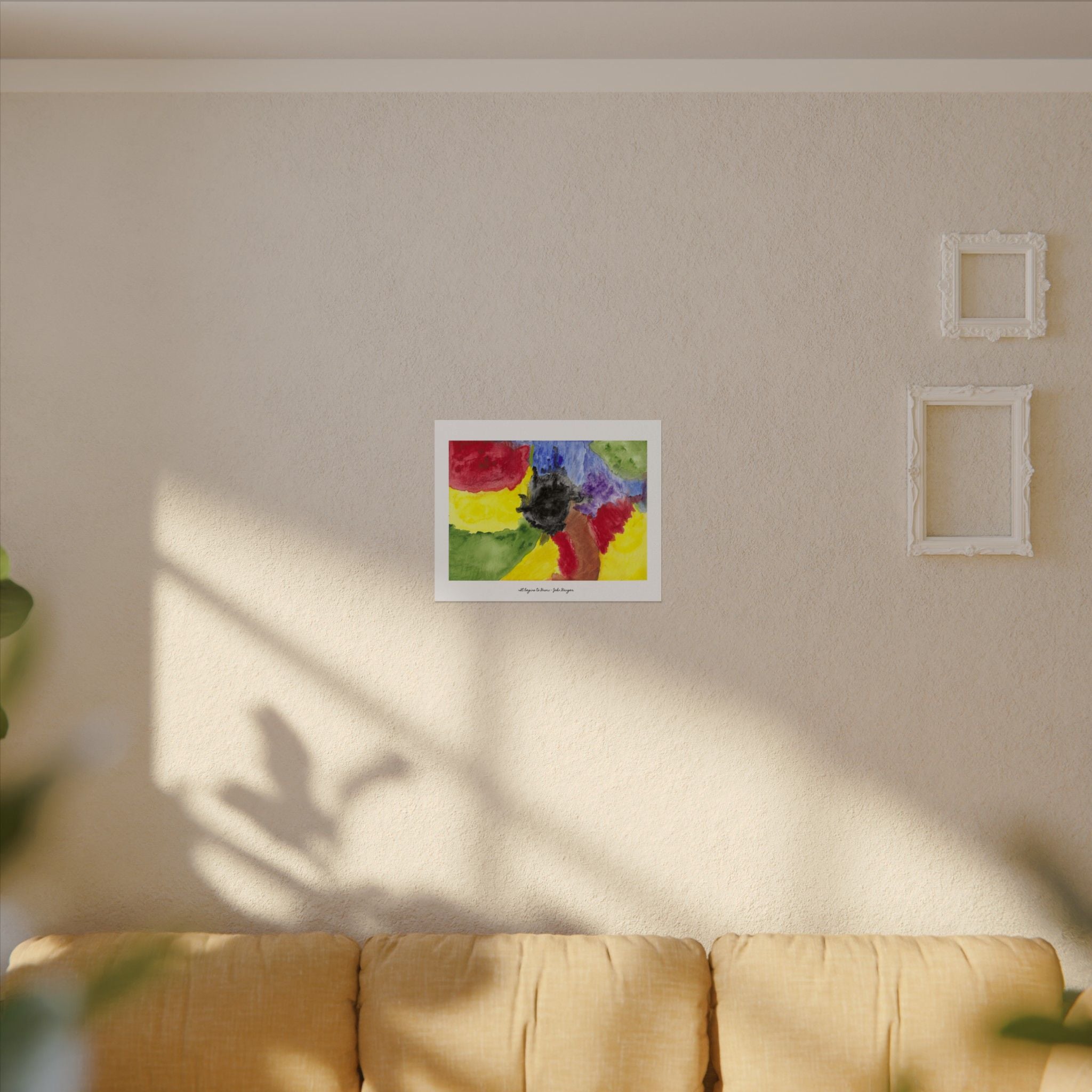 It Begins to Grow - The First Invasion - Watercolor Texture Art Print by John Ganger