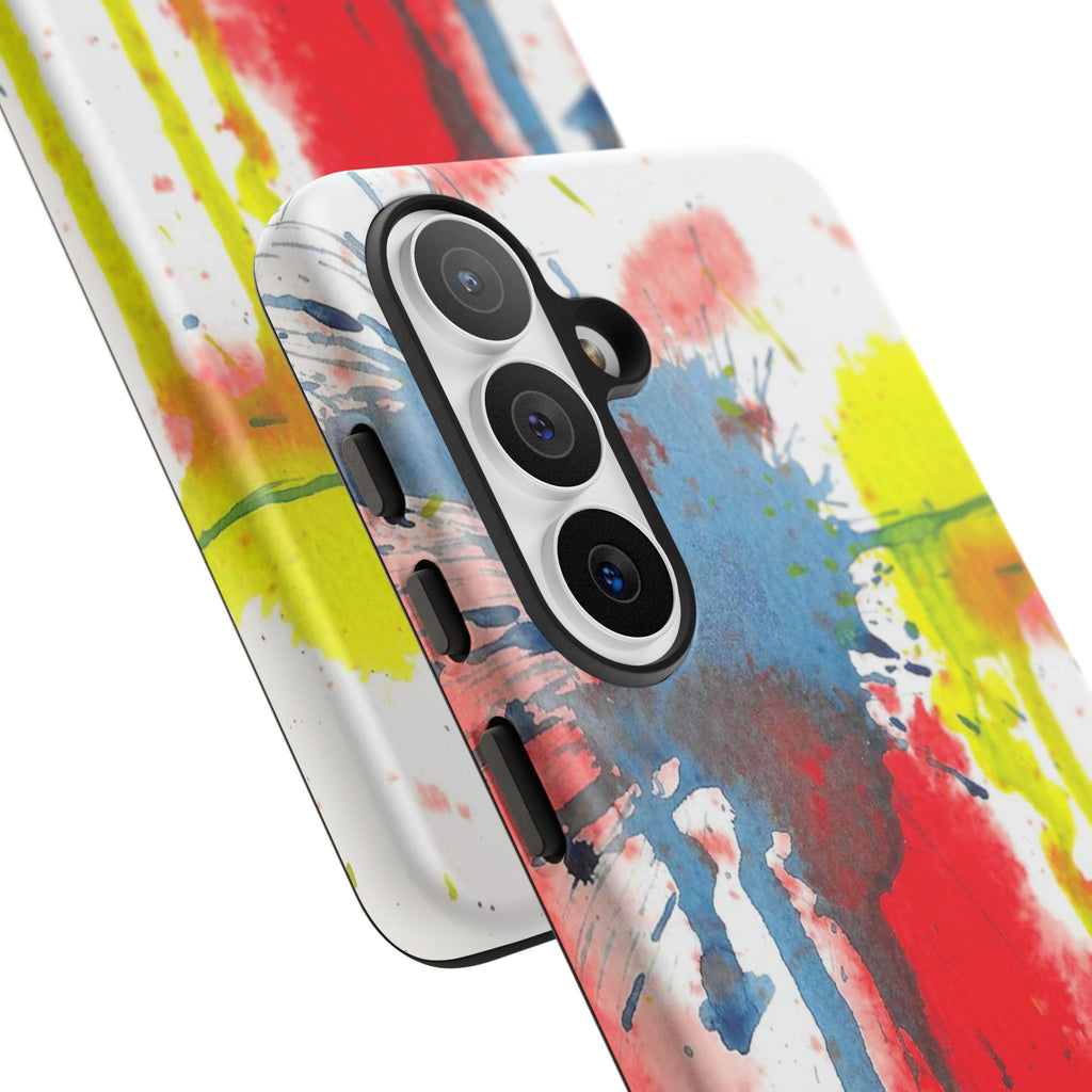 Tough Cases Watercolor 'Splat' Phone Case - Abstract Primary Colors Art