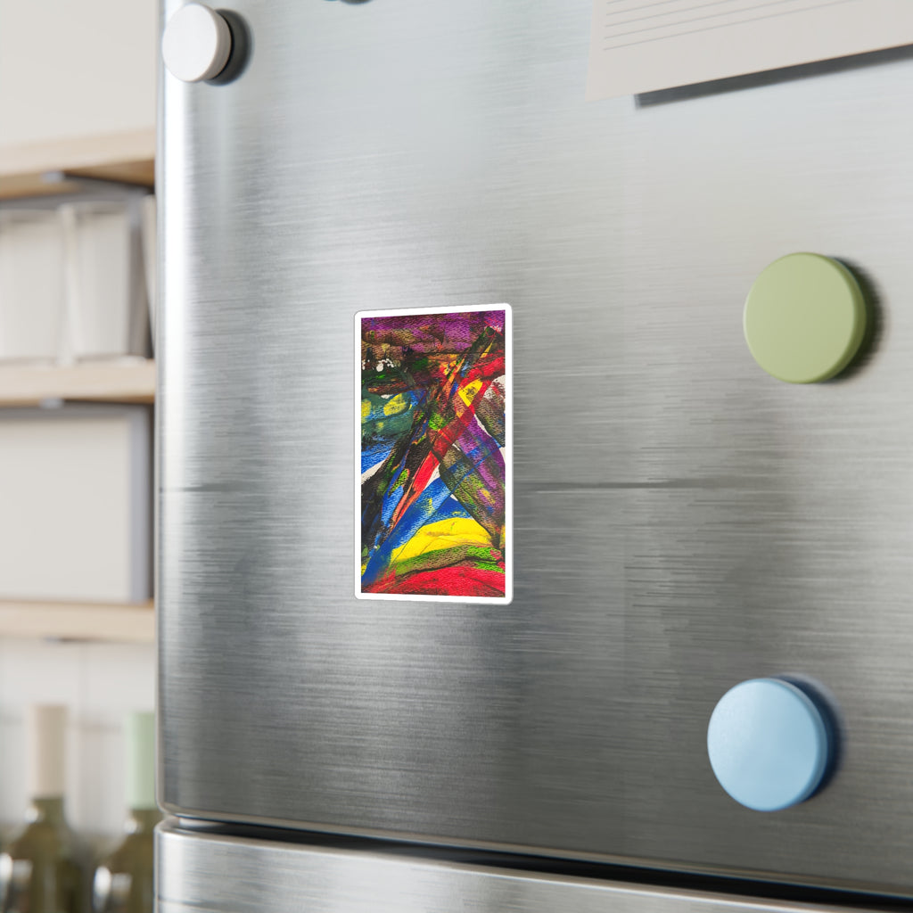 Chaotic Thought Abstract Watercolor Vinyl Decal — Emotional Expression Art Sticker