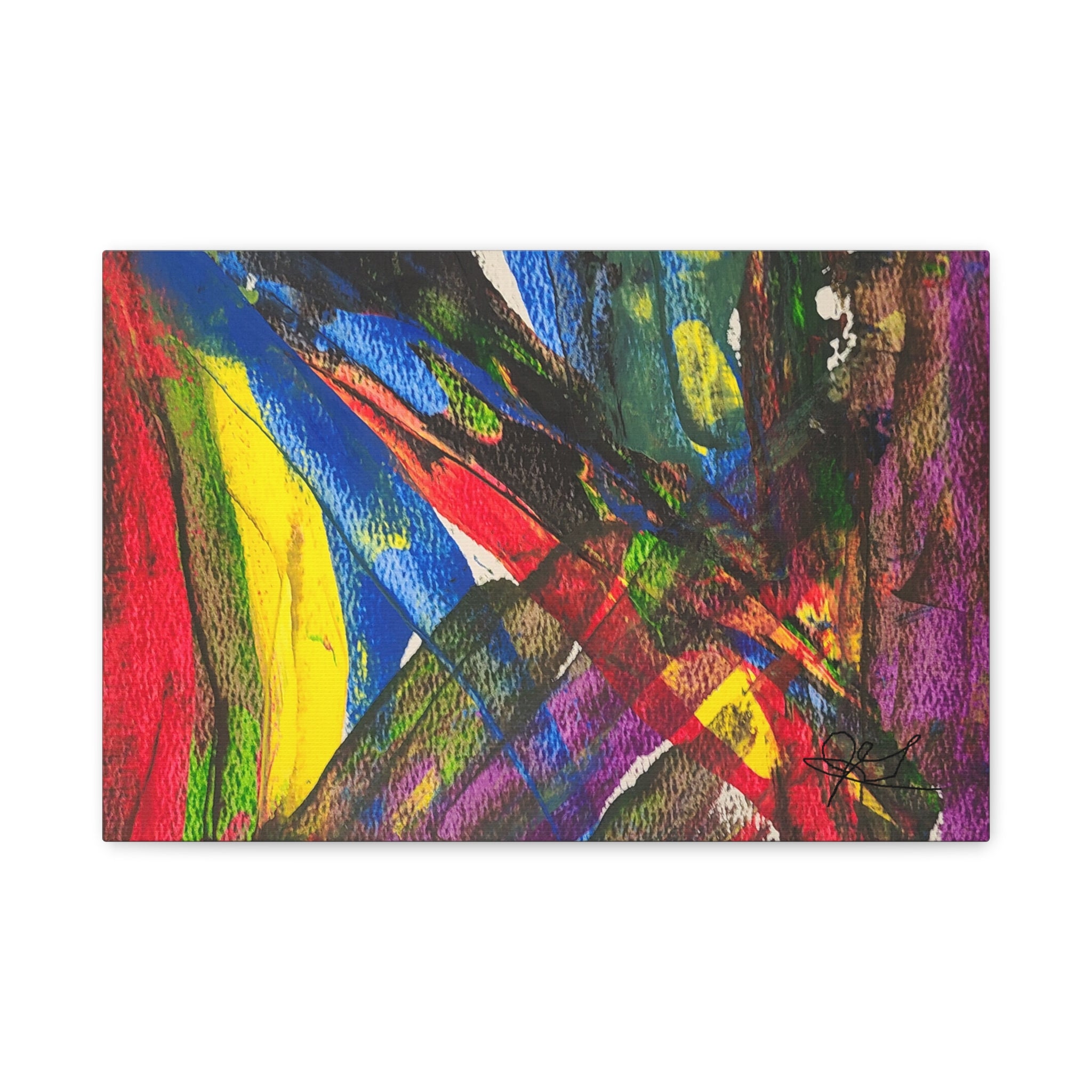 Abstract Canvas Art - "Chaotic Thought" Original Art by John Ganger