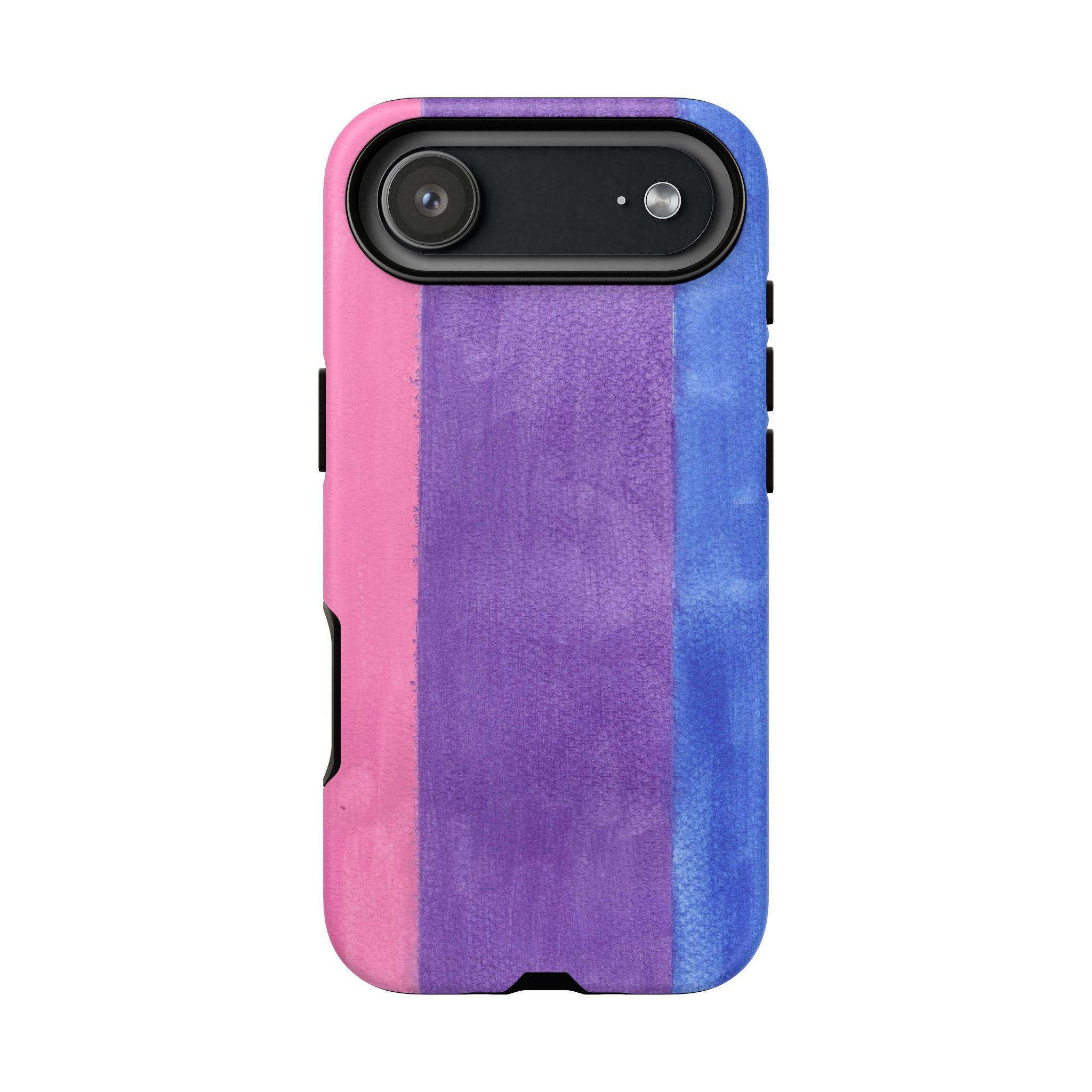 Watercolor Stripe Tough Phone Case — Pink Purple Blue Pride Protective Cover