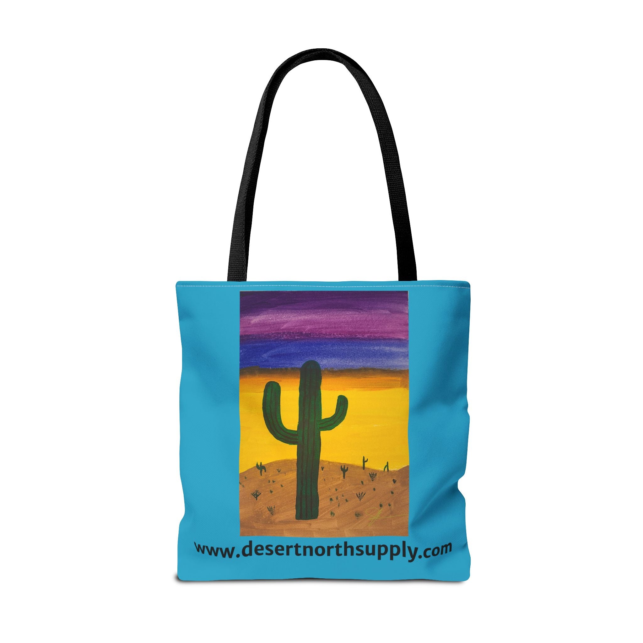 Desert Saguaro Cactus Canvas Tote Bag — "Alone" by John Ganger