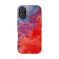 Red Purple Blue Abstract Phone Case | Colorful Geometric Art