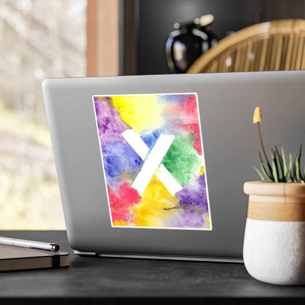 PTSD Healing Abstract 'Marks the Spot' Vinyl Decal - Watercolor Art Sticker
