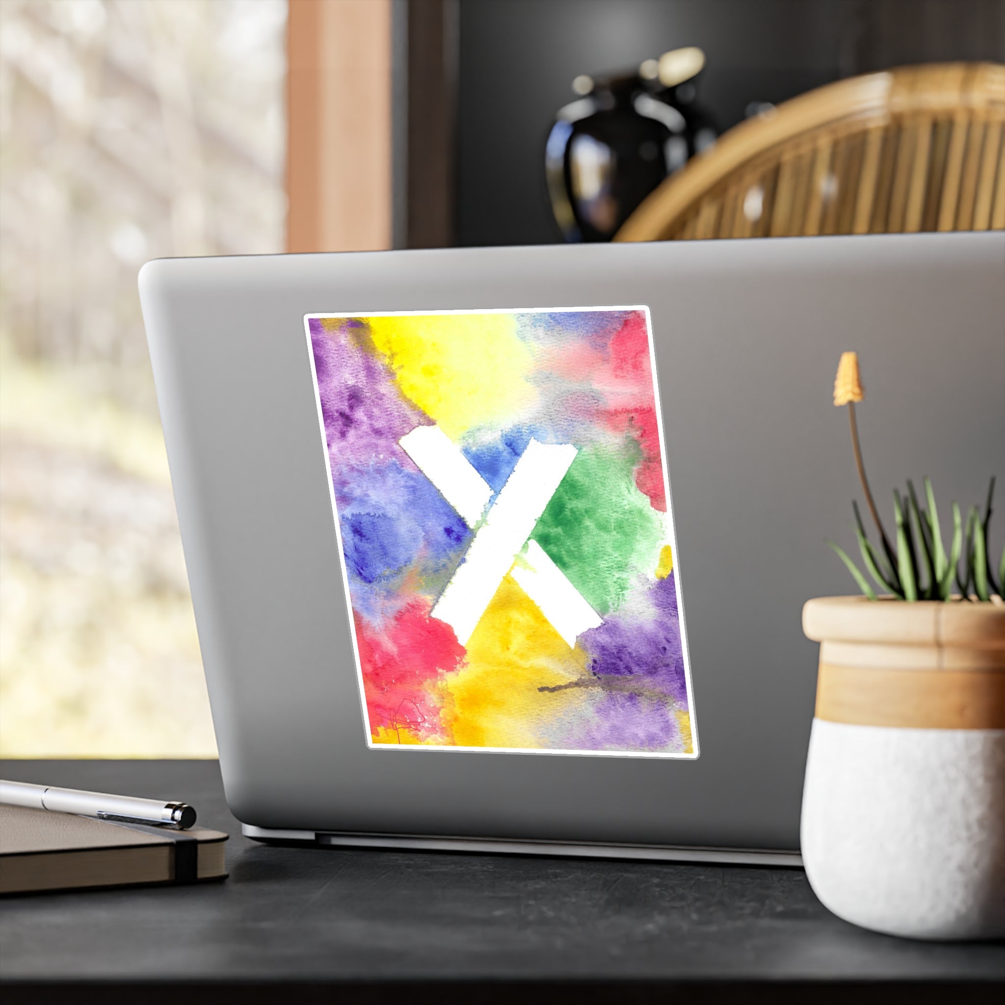 PTSD Healing Abstract 'Marks the Spot' Vinyl Decal - Watercolor Art Sticker