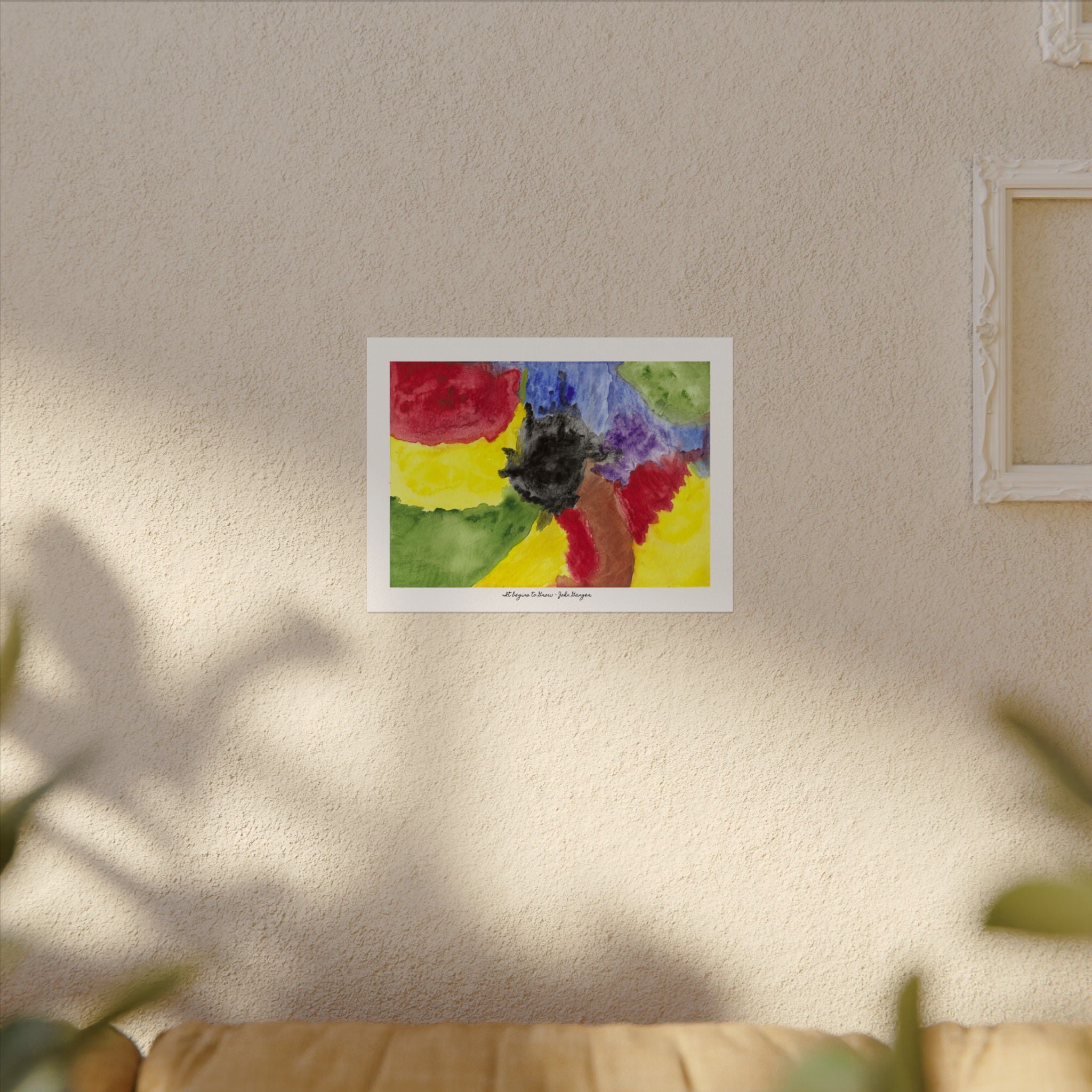 It Begins to Grow - The First Invasion - Watercolor Texture Art Print by John Ganger