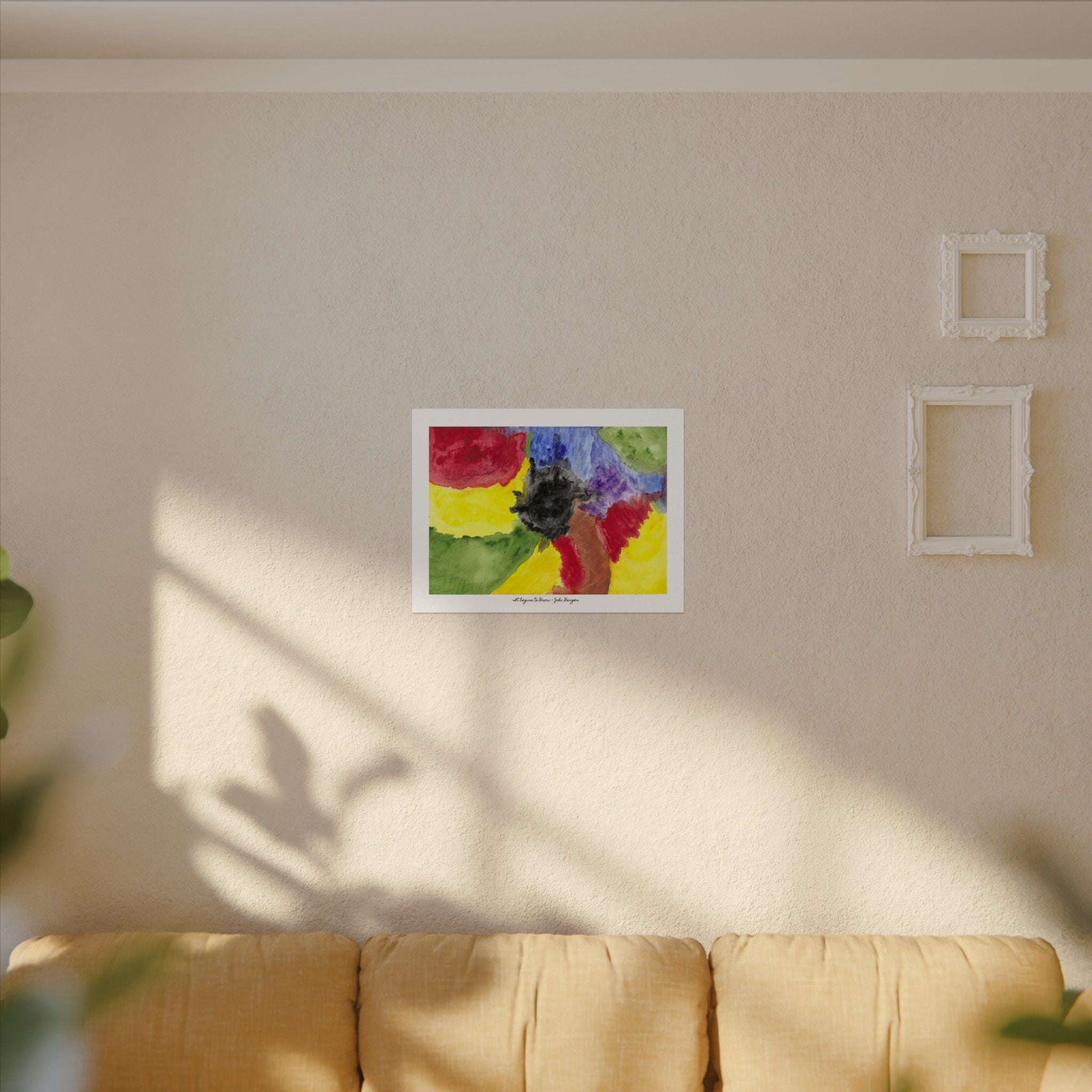 It Begins to Grow - The First Invasion - Watercolor Texture Art Print by John Ganger