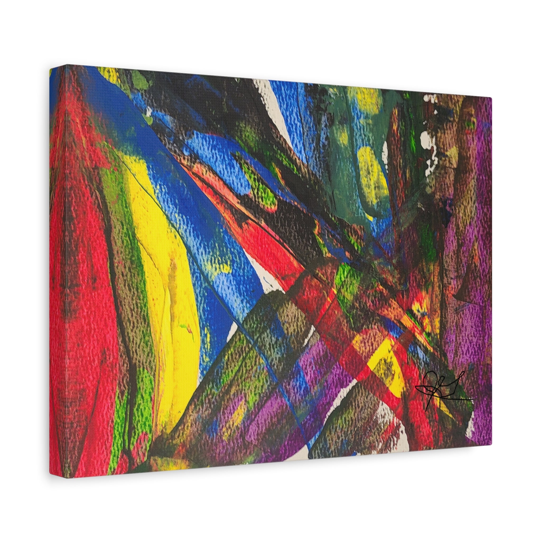 Abstract Canvas Art - "Chaotic Thought" Original Art by John Ganger