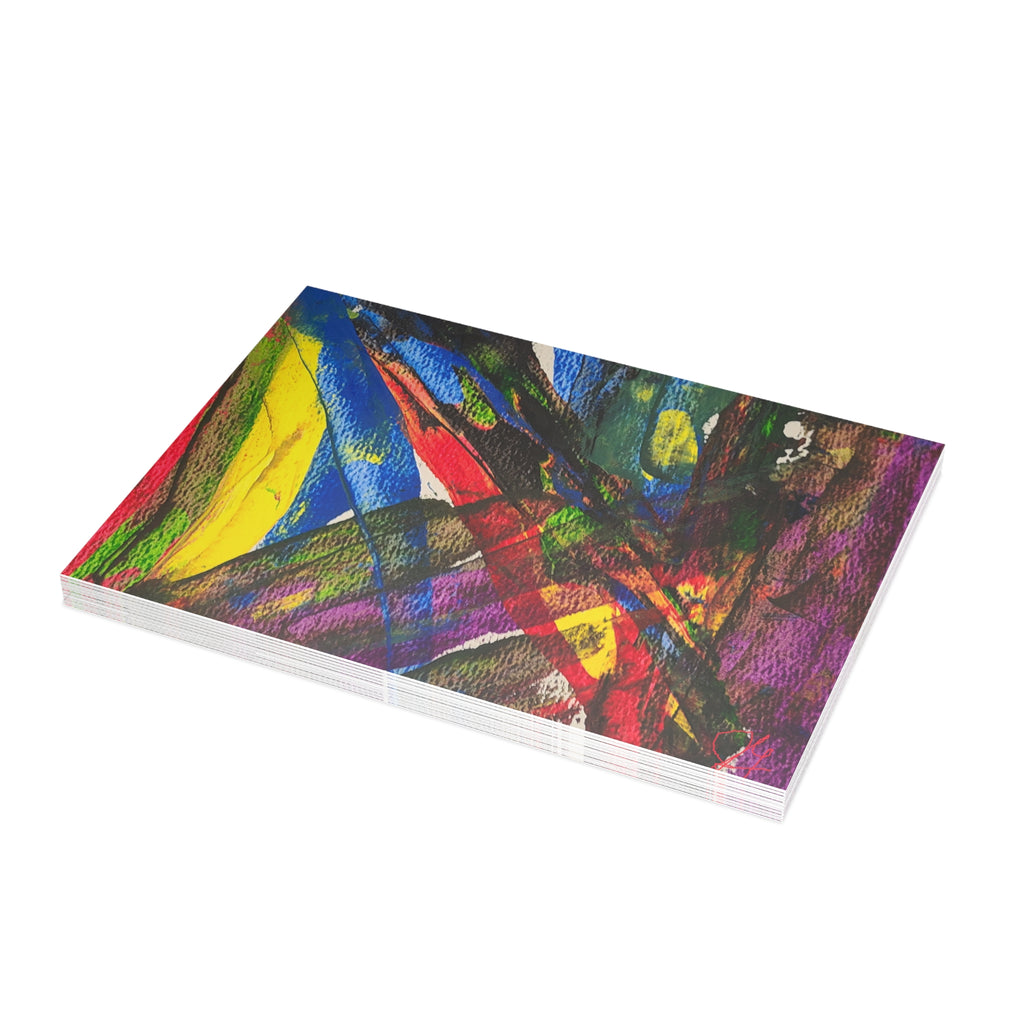 Chaotic Thought - PTSD Turmoil Watercolor Art - Abstract Watercolor Postcard Set (4x6 or 5x7)