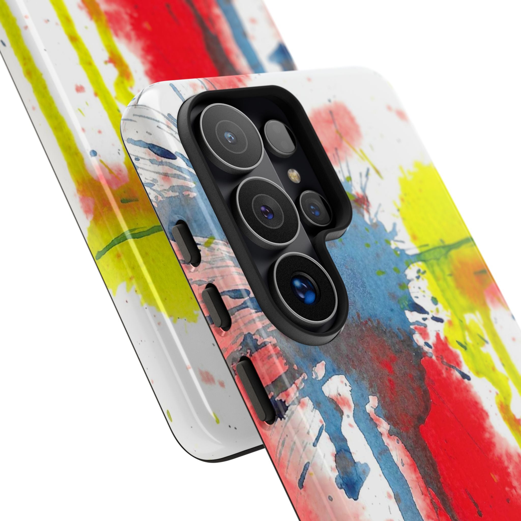 Tough Cases Watercolor 'Splat' Phone Case - Abstract Primary Colors Art