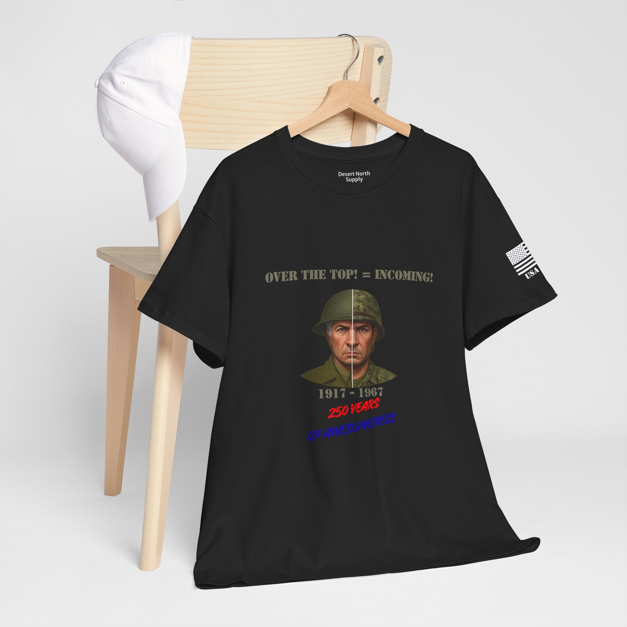 1917–1967 Split‑Era Soldier Shirt 250 Years of Awesomeness WWI to Vietnam Military History T‑Shirt