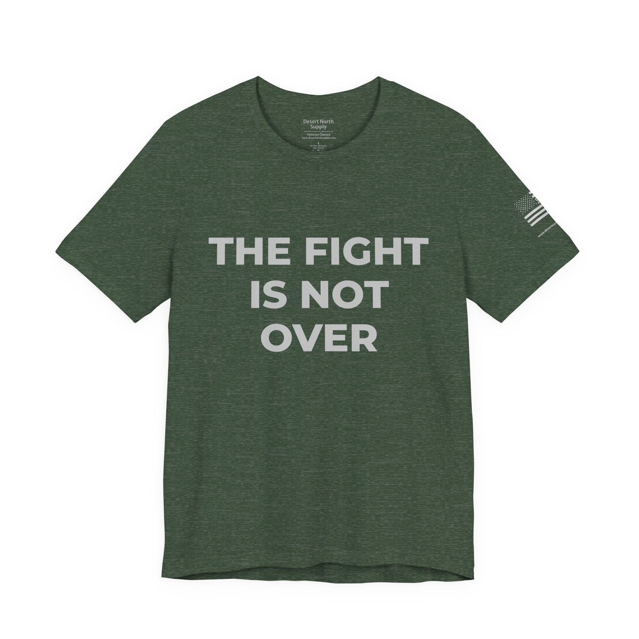 The Fight Is Not Over Shield Edition - Motivational Tee Choose Forward