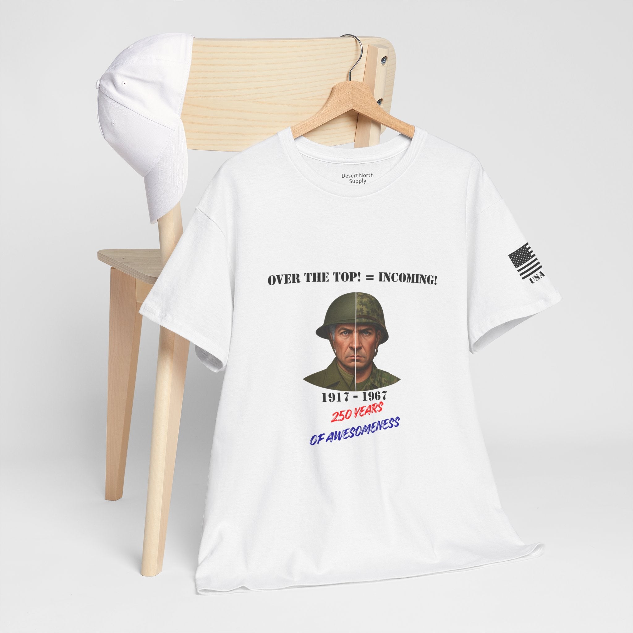 1917–1967 Split‑Era Soldier Shirt 250 Years of Awesomeness WWI to Vietnam Military History T‑Shirt