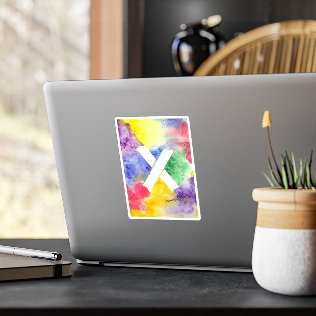 PTSD Healing Abstract 'Marks the Spot' Vinyl Decal - Watercolor Art Sticker
