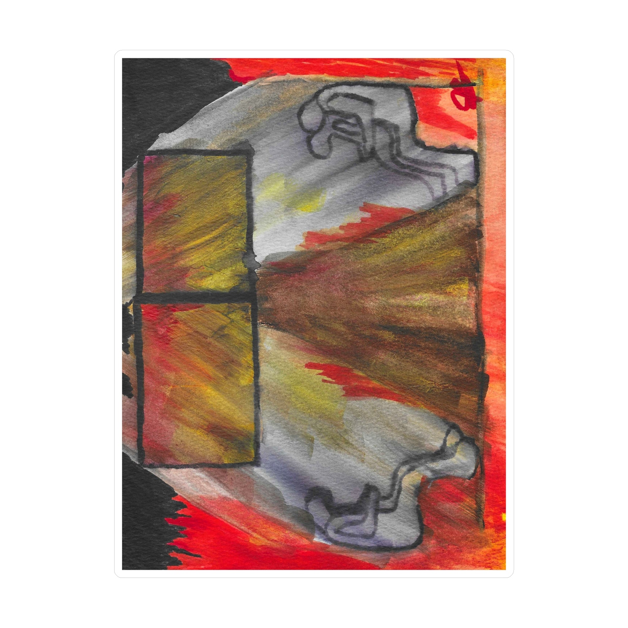The Vision in my Head  - Abstract Origin Watercolor Vinyl Decal