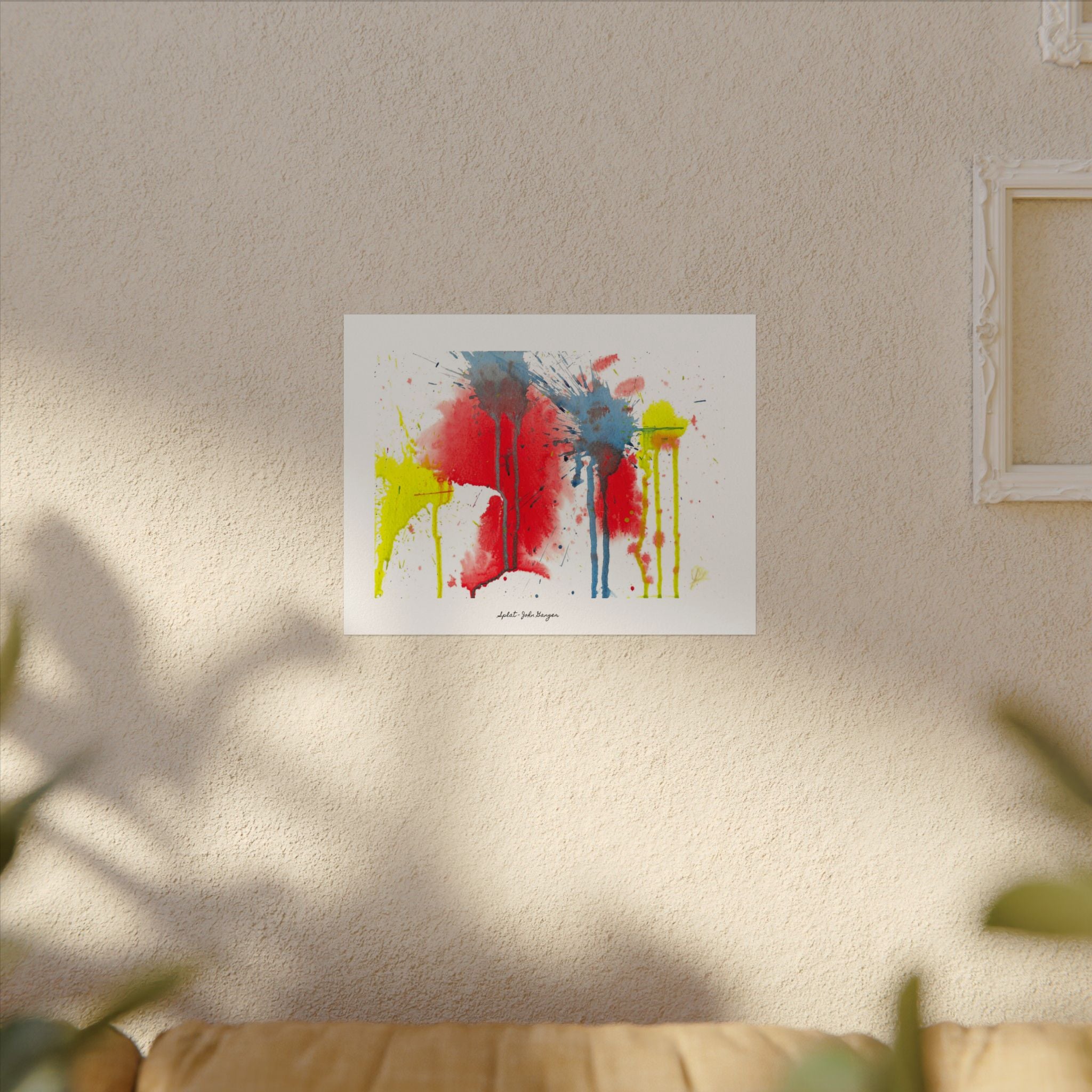 Splat - Watercolor Texture Art Print by John Ganger
