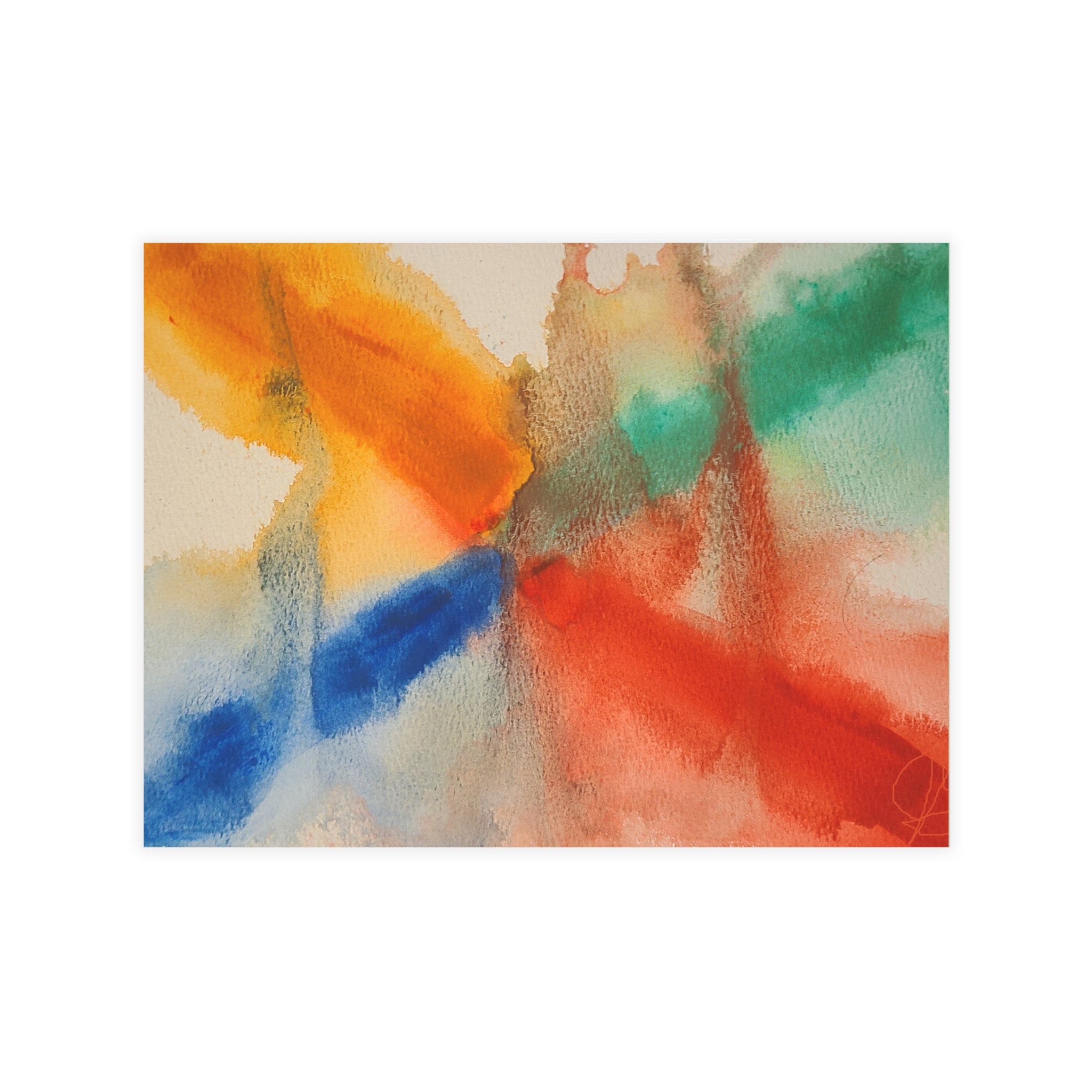 Crosswinds - PTSD Turmoil Watercolor Art - Abstract Watercolor Postcard Set (4x6 or 5x7)