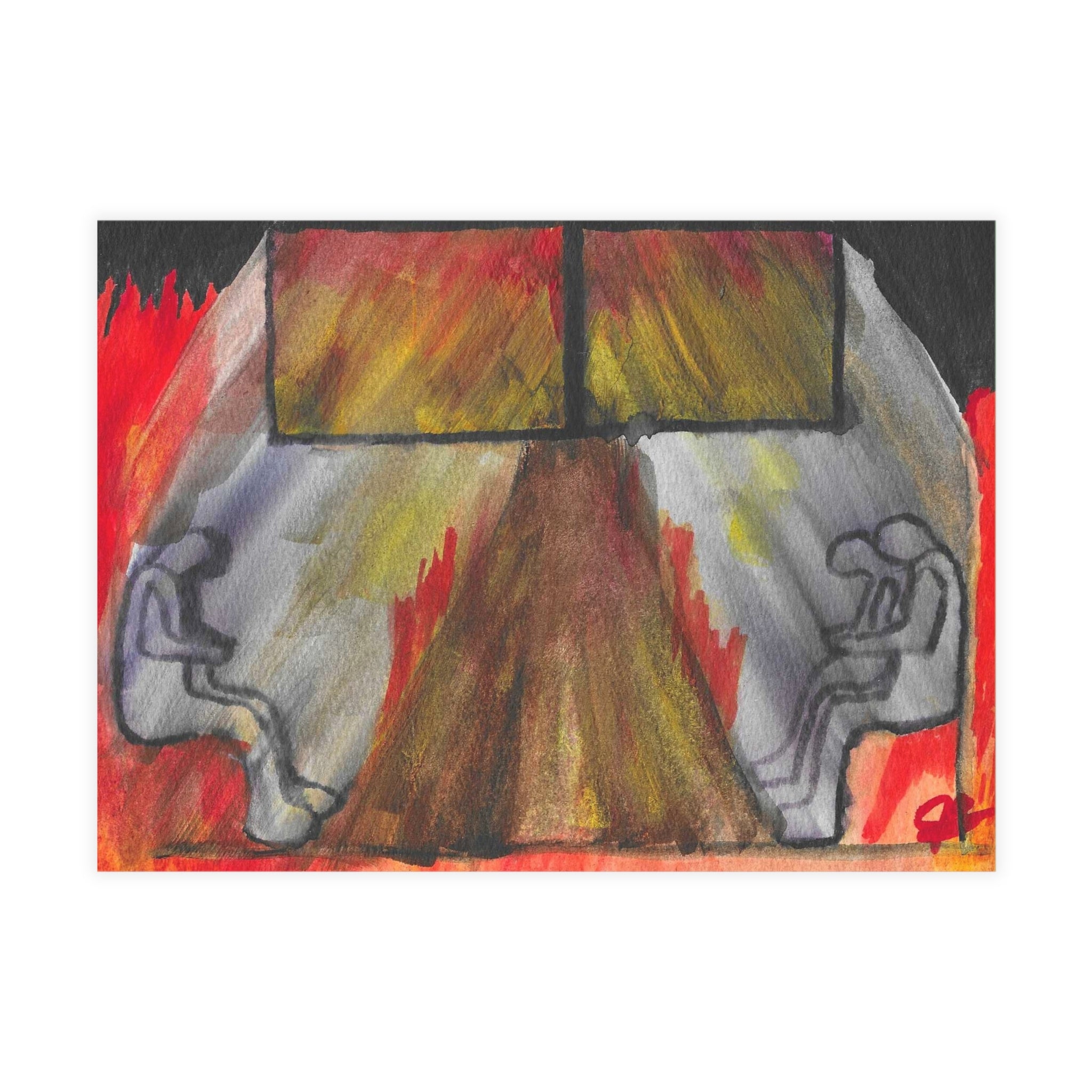 The Vision (In My Head) - Abstract Origin Memory Watercolor Postcard Set (4x6 or 5x7)