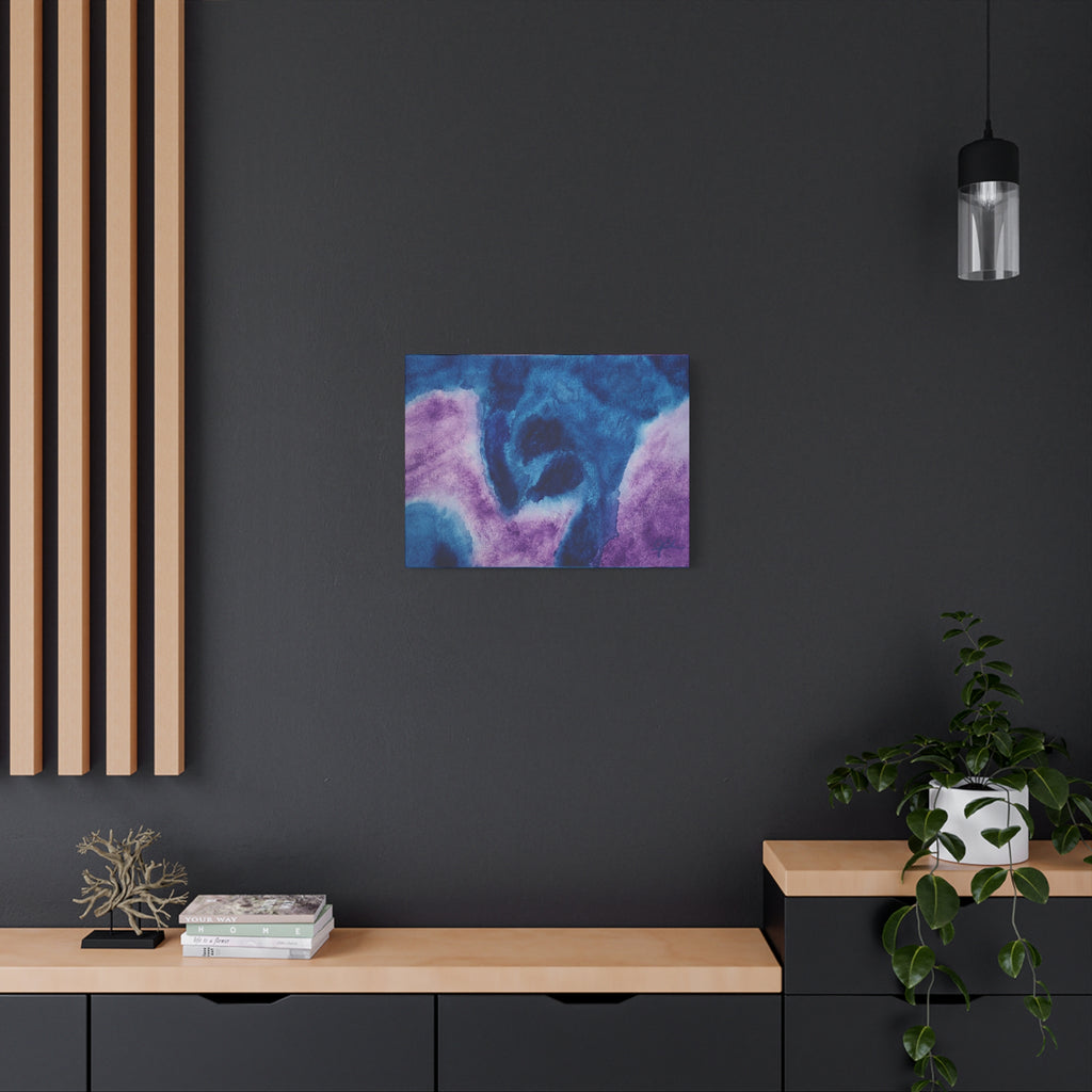 Matte Stretched 1.25" Canvas Wall Art – "Storms of Torment" Original watercolor by John Ganger