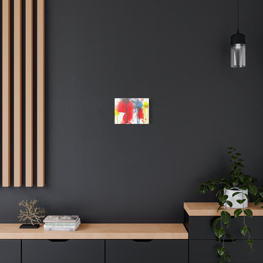 Splat - Playful Abstract Paint Splash Watercolor - Canvas Wall Art