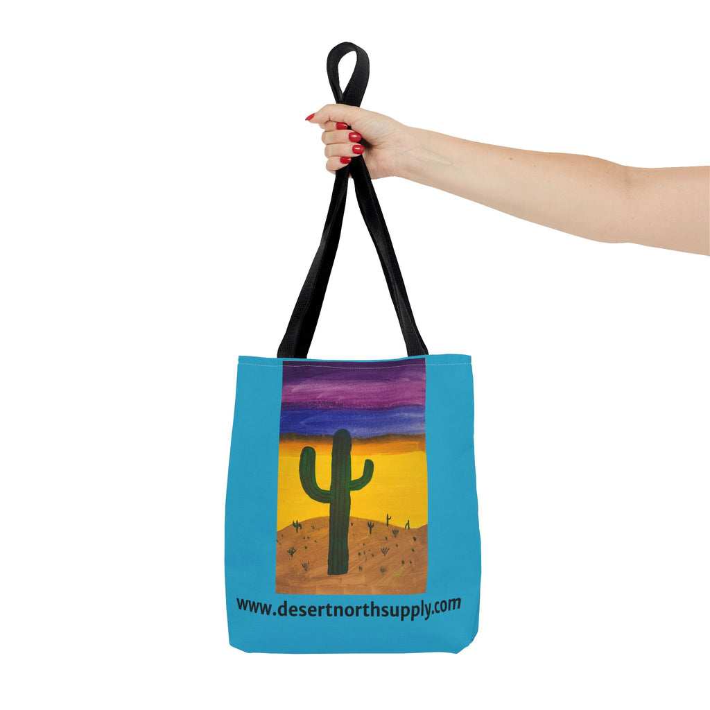Desert Saguaro Cactus Canvas Tote Bag — "Alone" by John Ganger
