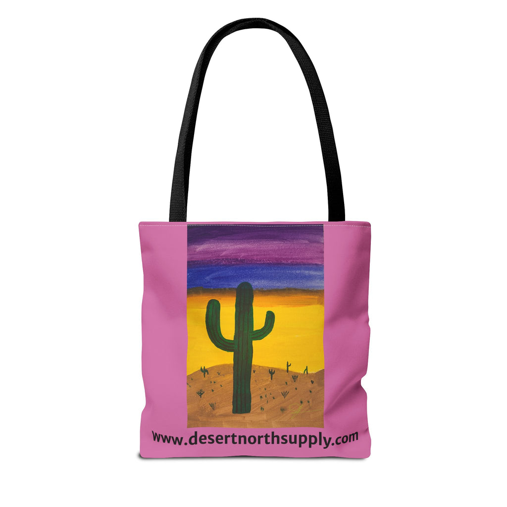 Desert Saguaro Cactus Canvas Tote Bag — "Alone" by John Ganger