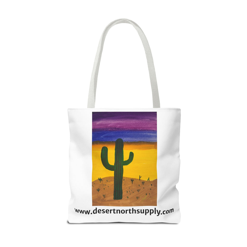 Desert Saguaro Cactus Canvas Tote Bag — "Alone" by John Ganger